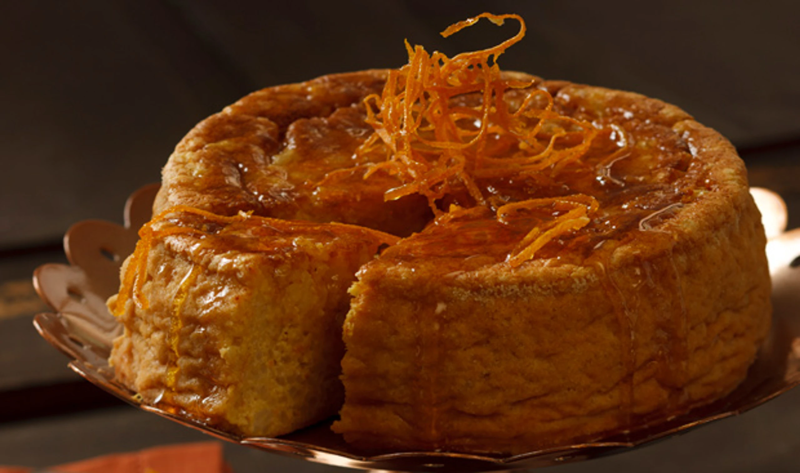 Milchreis-Torte mit Orangen