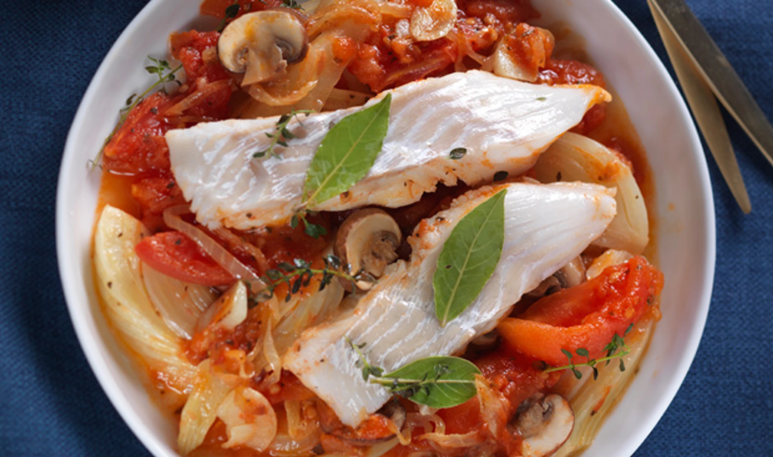 Fischfilet auf Fenchel und Paradeisern