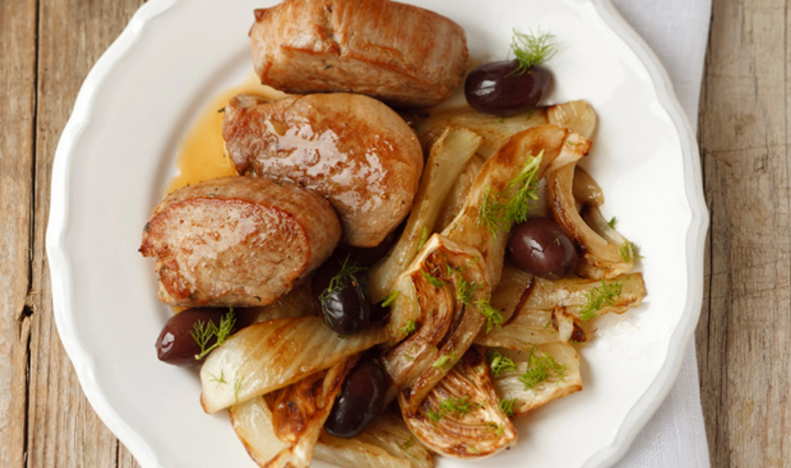 Schweinsfilet mit Fenchel und Oliven