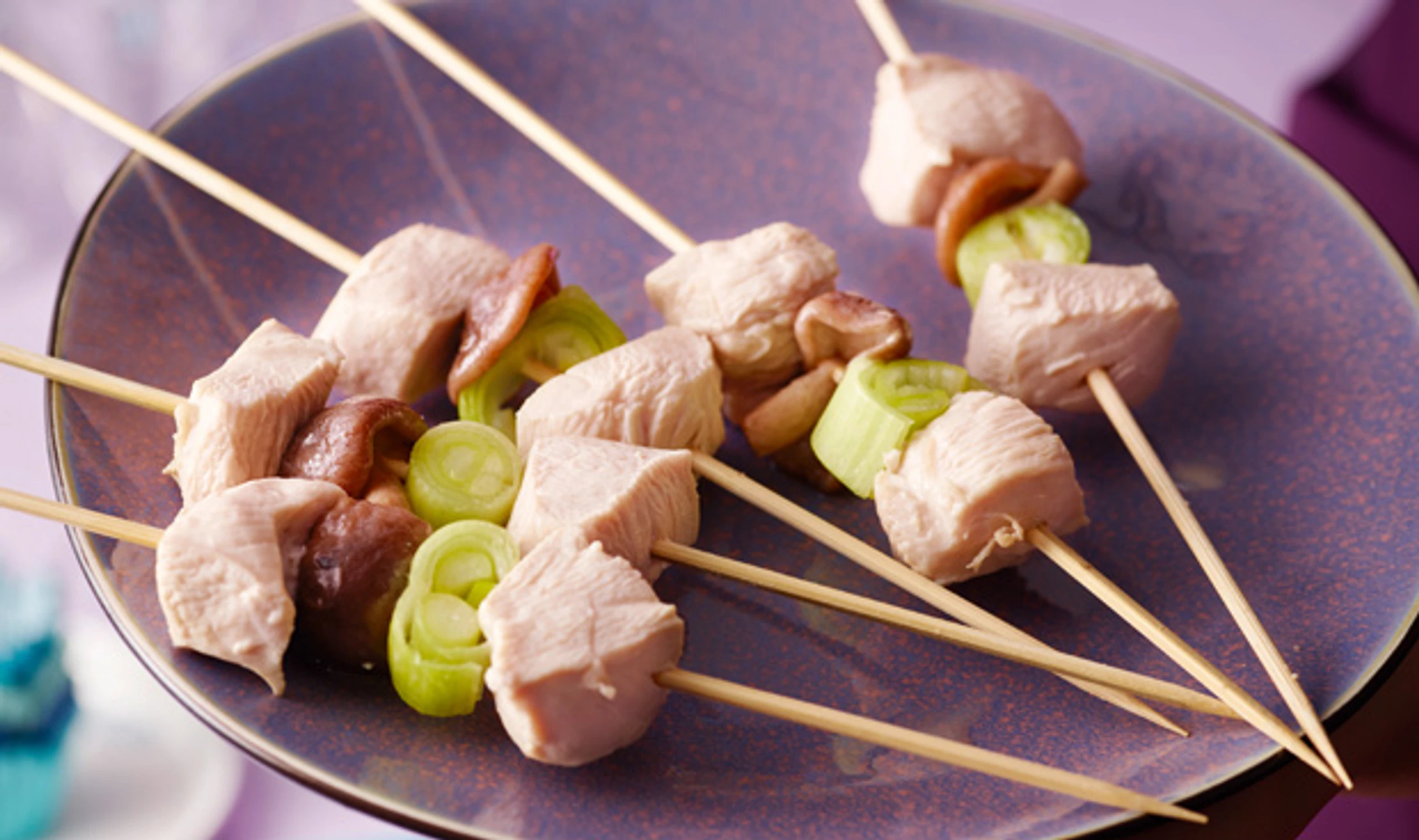 Hühner-Pilz-Spieße 'Tom kha gai'