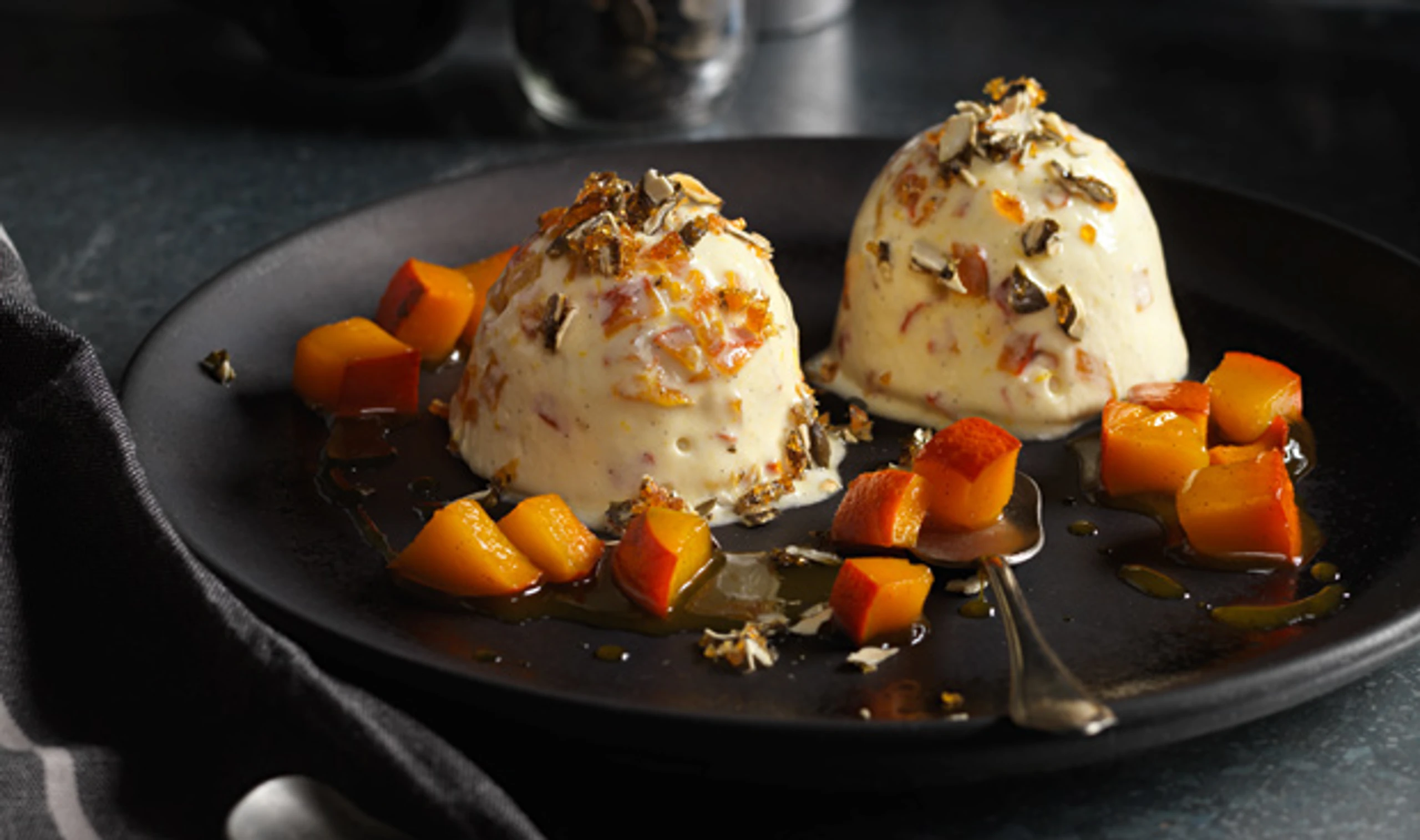 Kürbisparfait mit Krokant