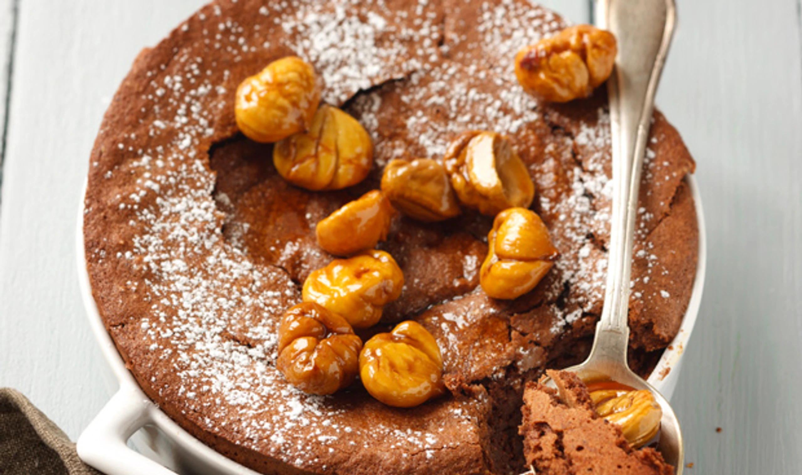 Schoko-Mandelauflauf mit Maroni