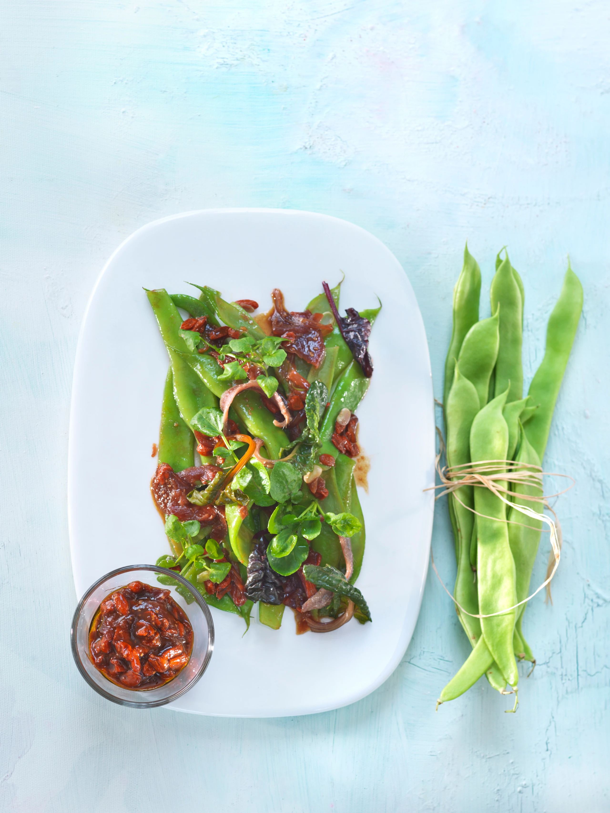 Fisolensalat mit Goji-Paste