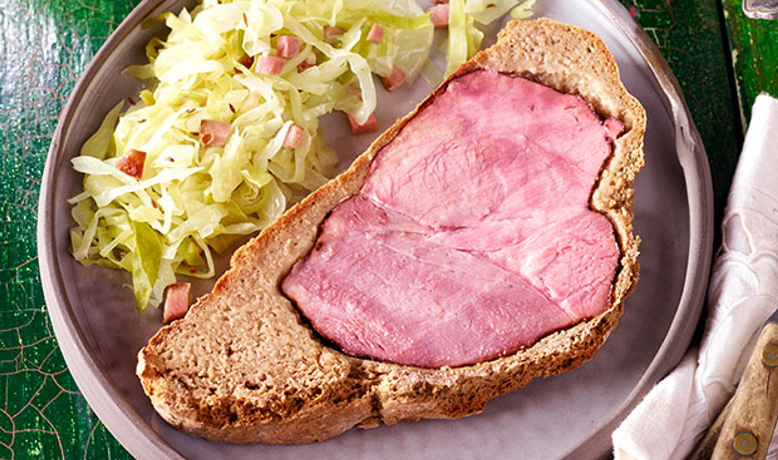 Schinken im Bierteig