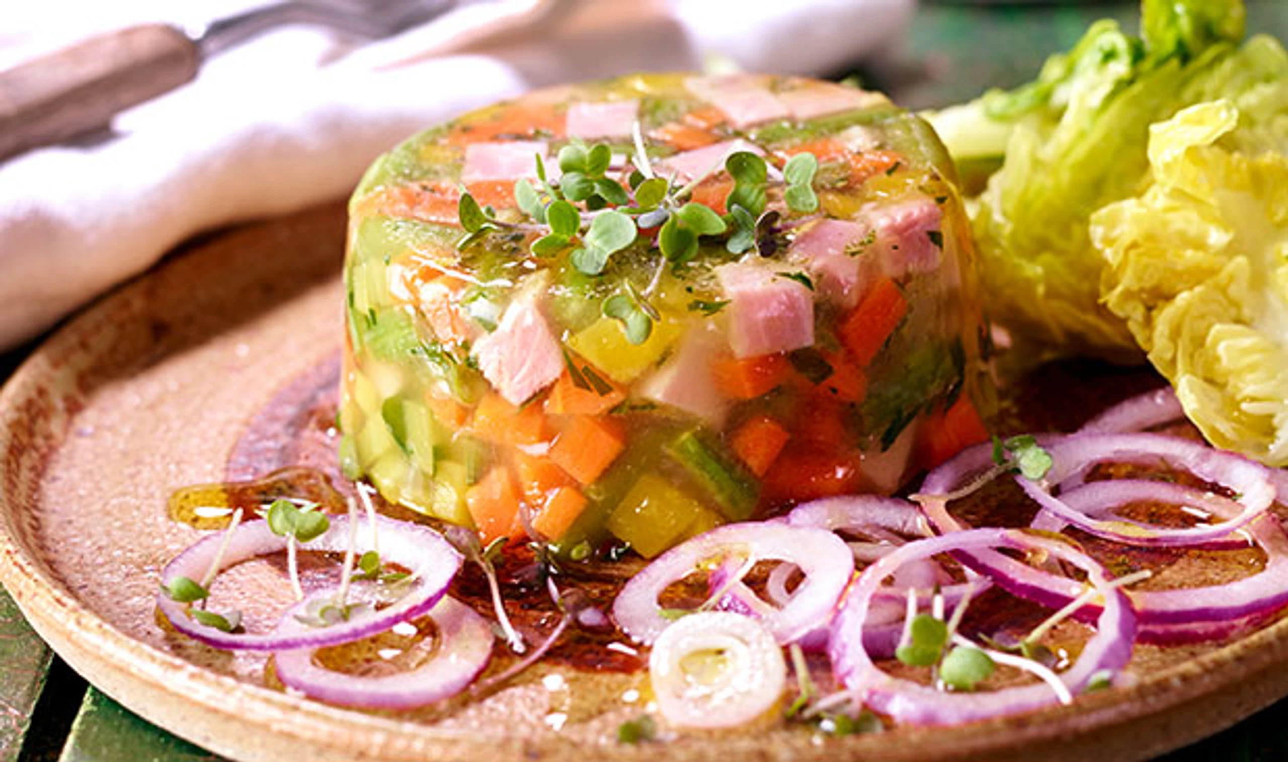 Schinken-Gemüse-Sülzchen