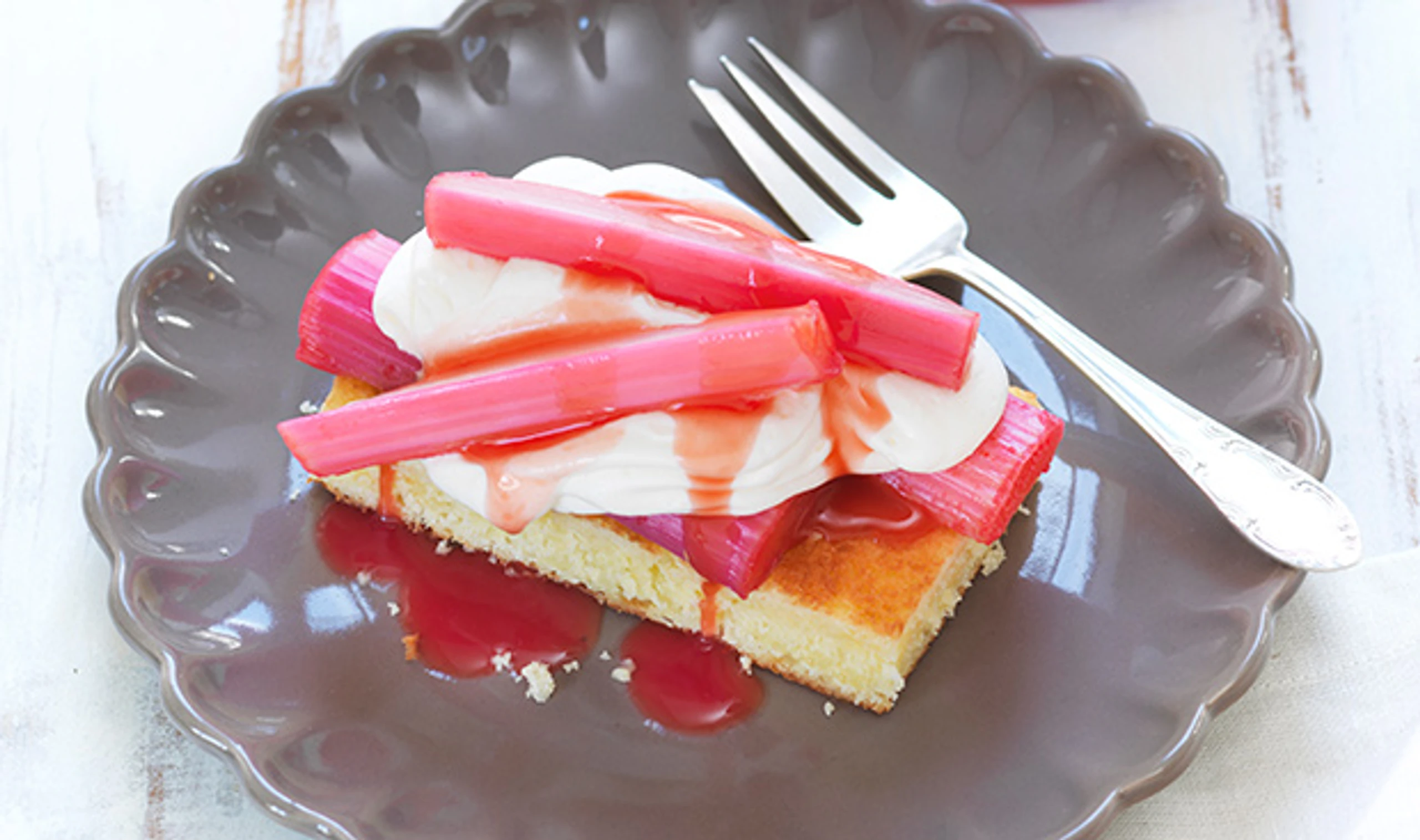 Rahmkuchen mit Rhabarber