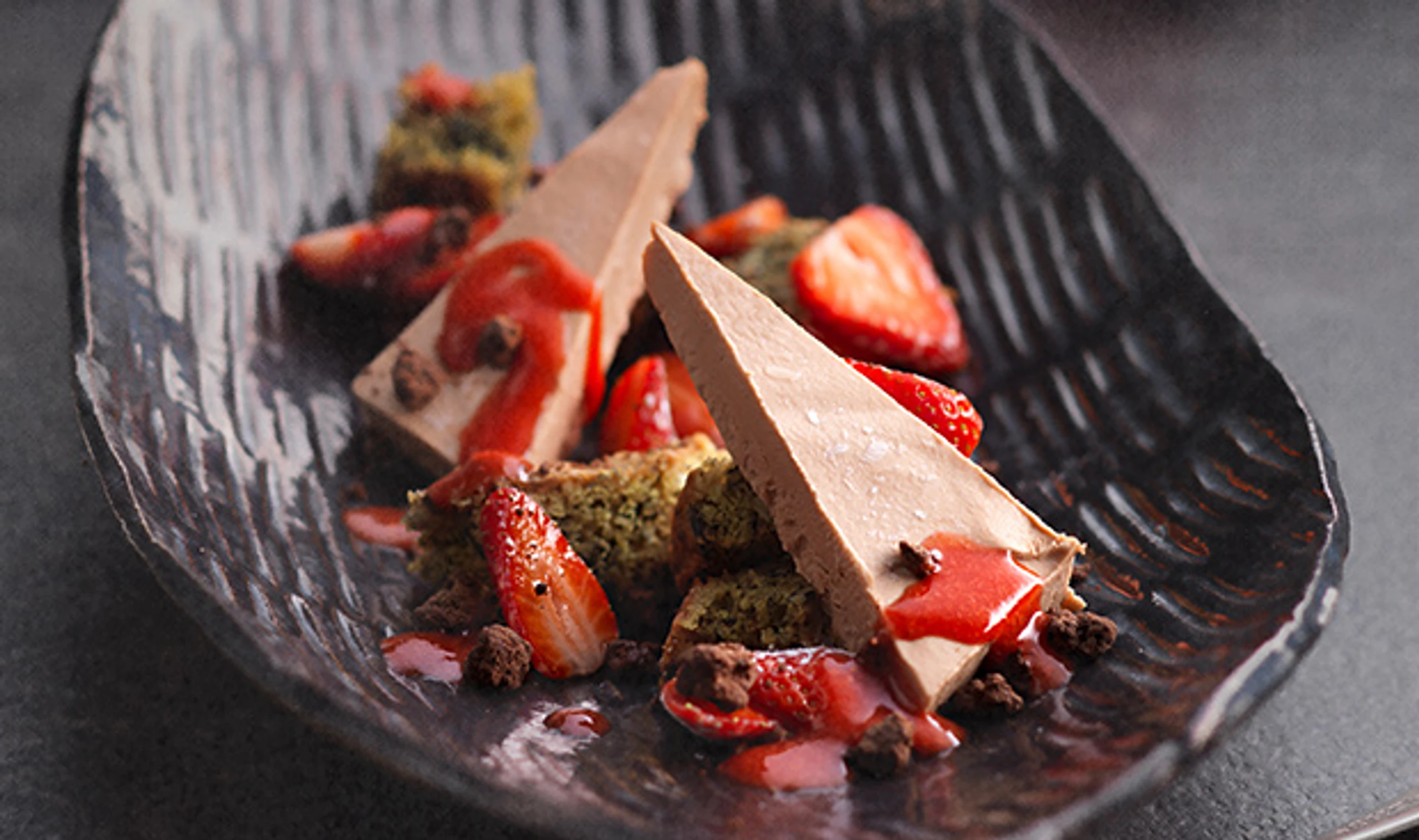 Nougatparfait mit Kürbiskuchen