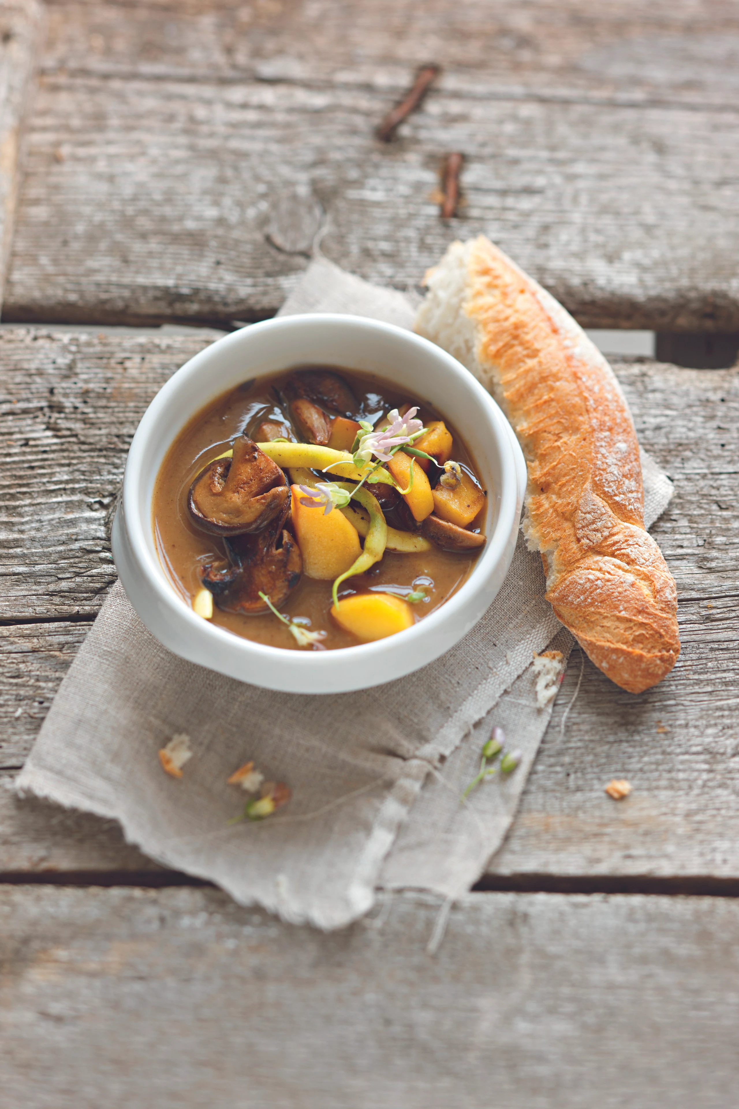 Steinpilz-Erdäpfel-Suppe