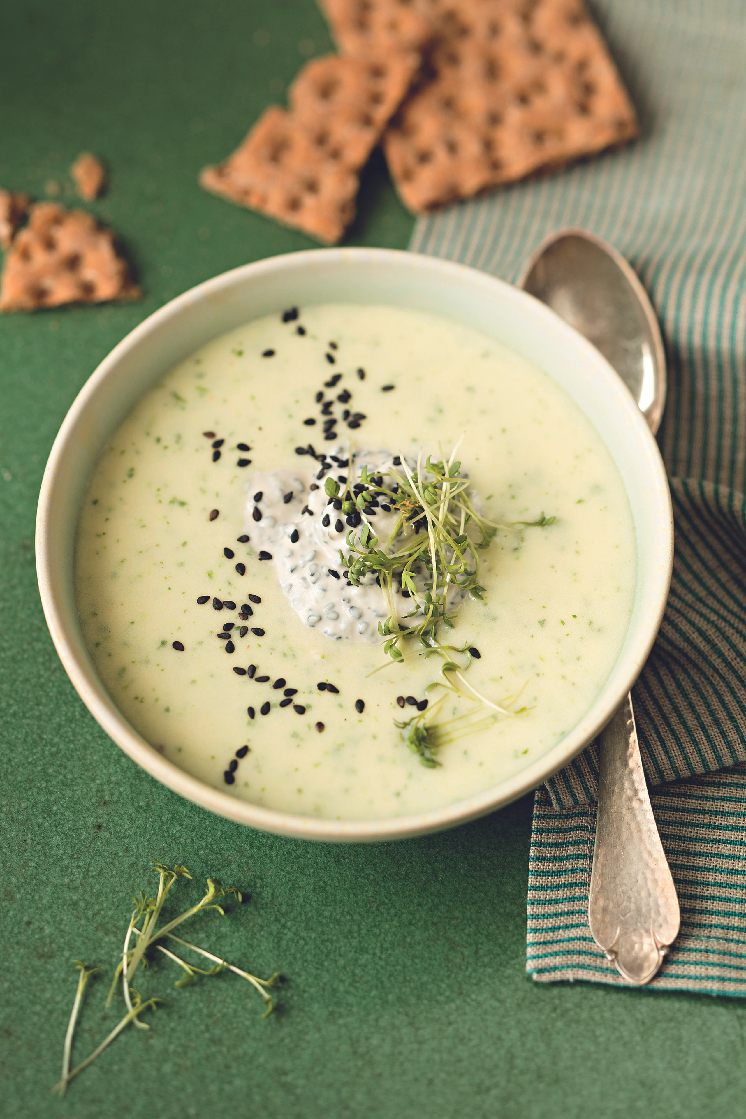 Erdäpfel-Kressesuppe