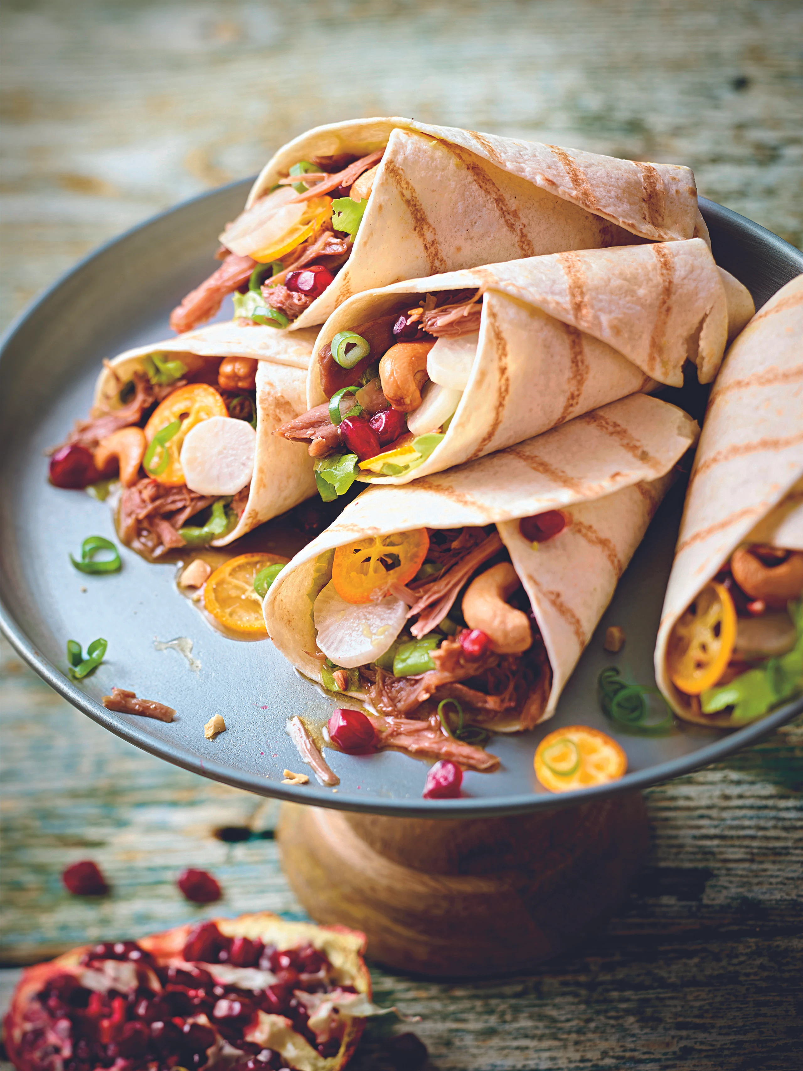 Wraps mit Pulled Duck
