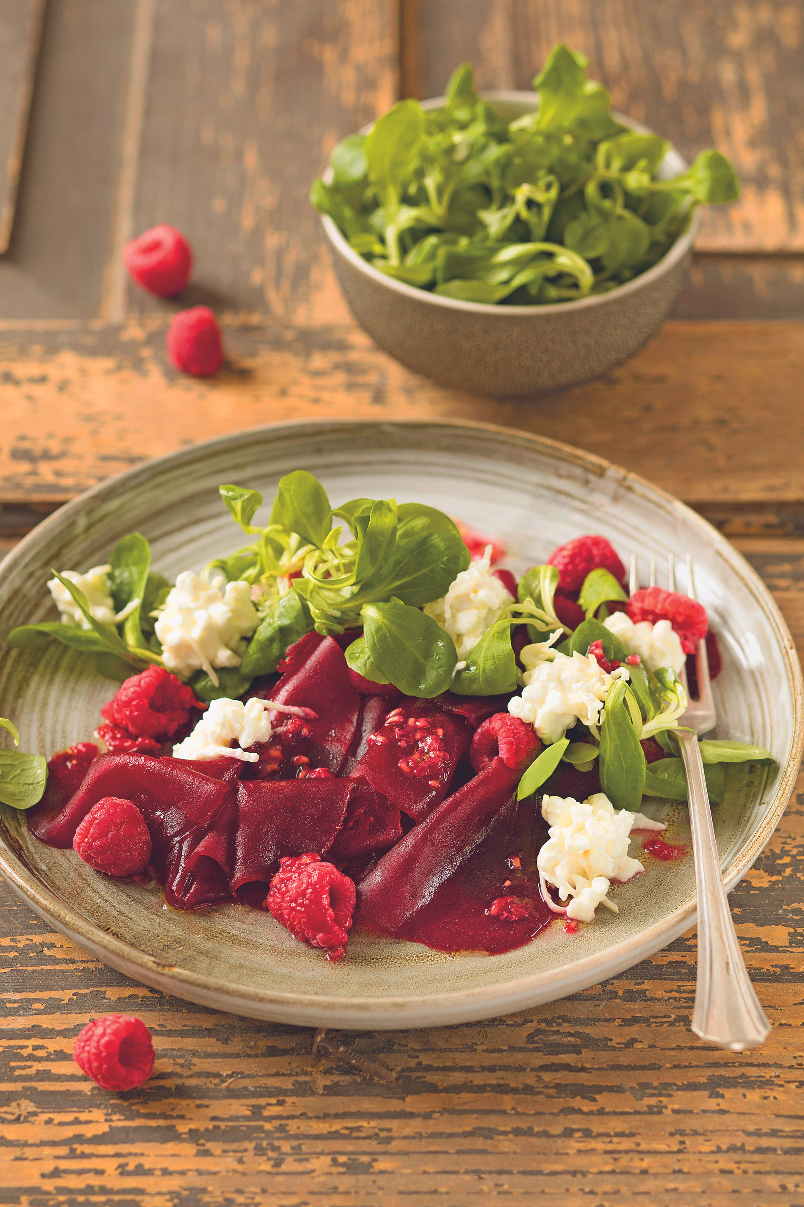 Rübensalat mit Cottage Cheese