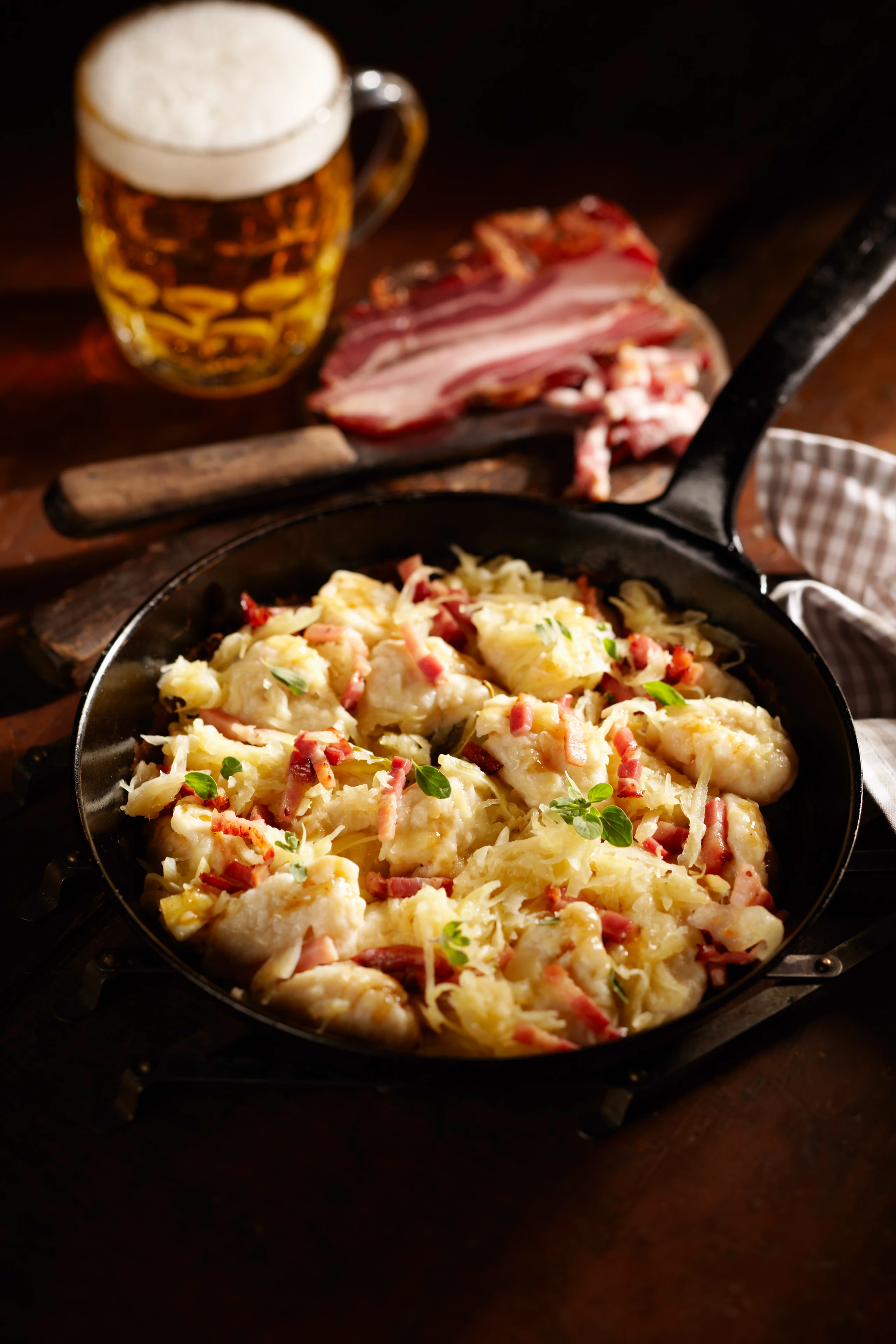 Krautnockerl mit Speck