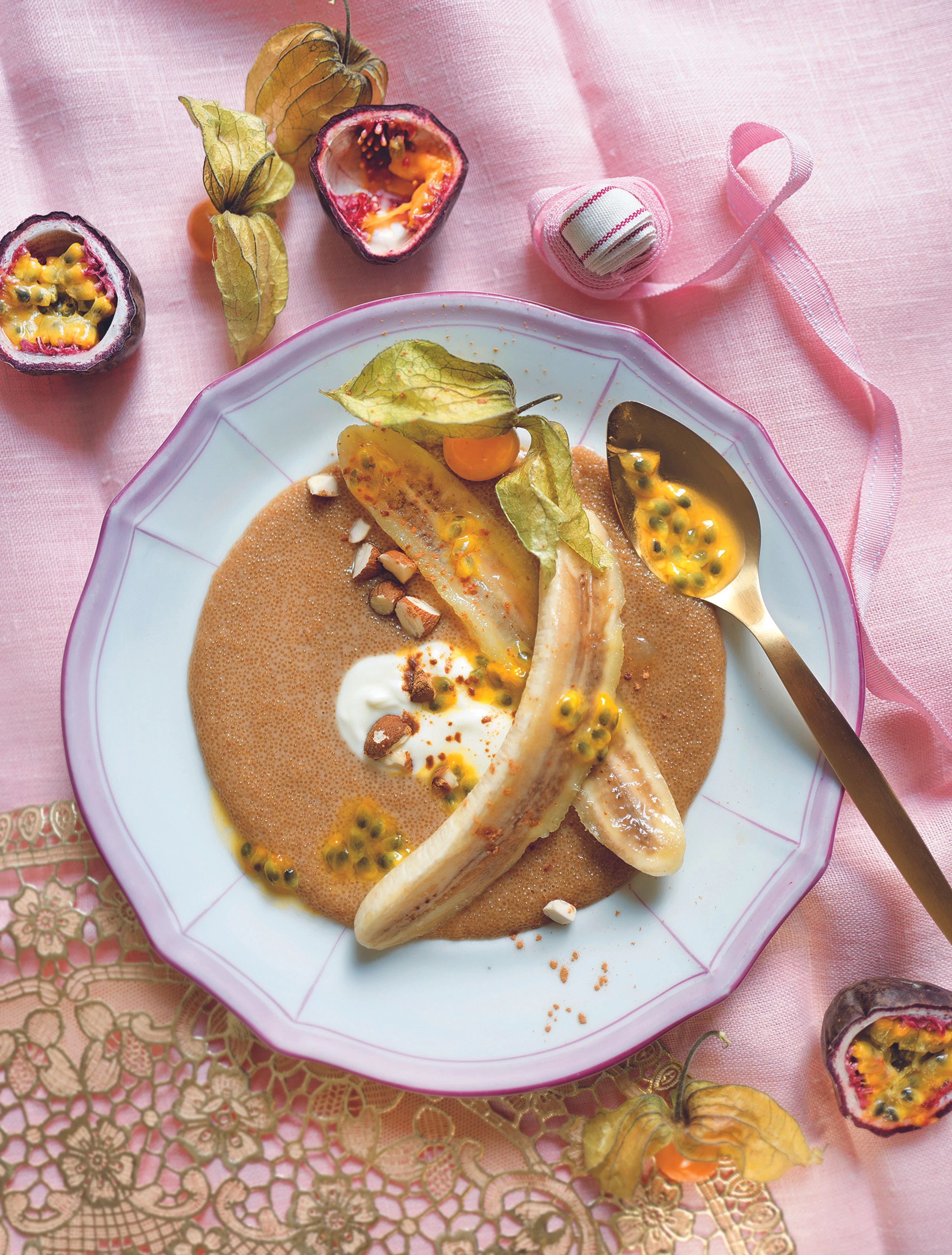 Amaranthcreme mit Honigbanane