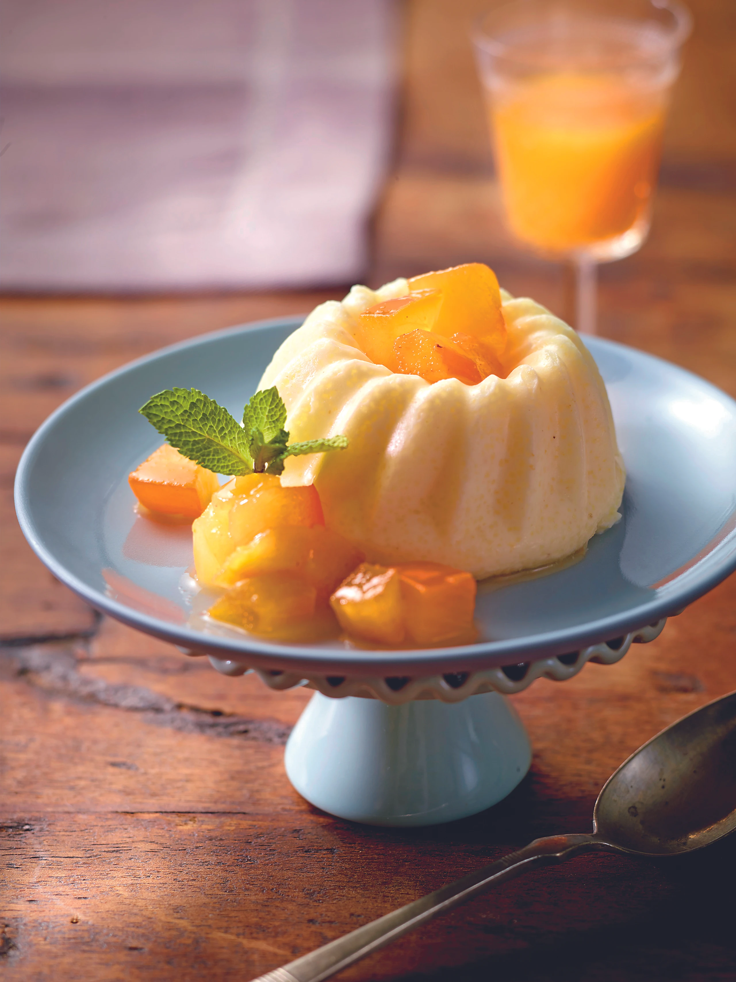 Orangen-Grießflammeri