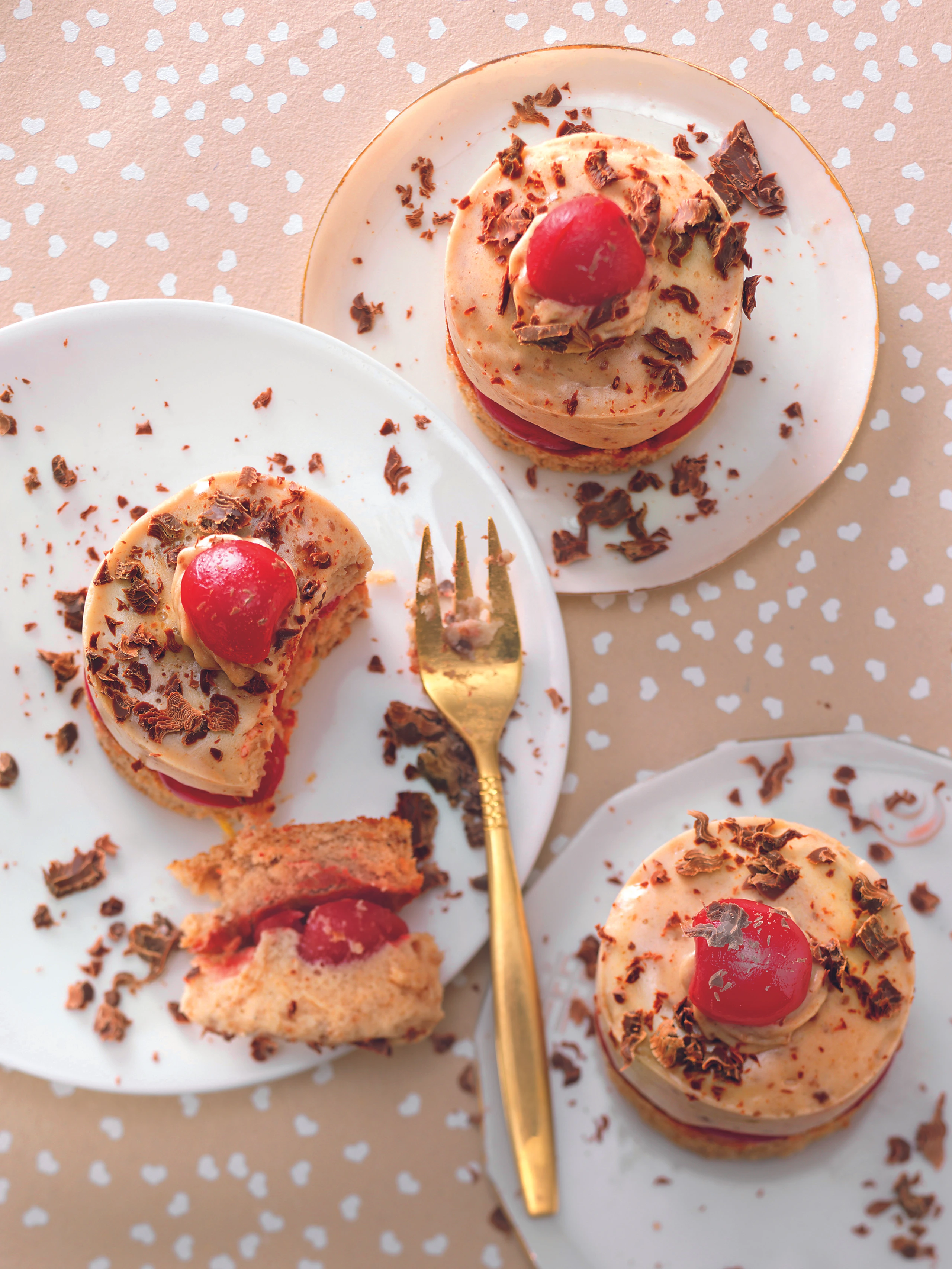 Maronitörtchen mit Kirschen