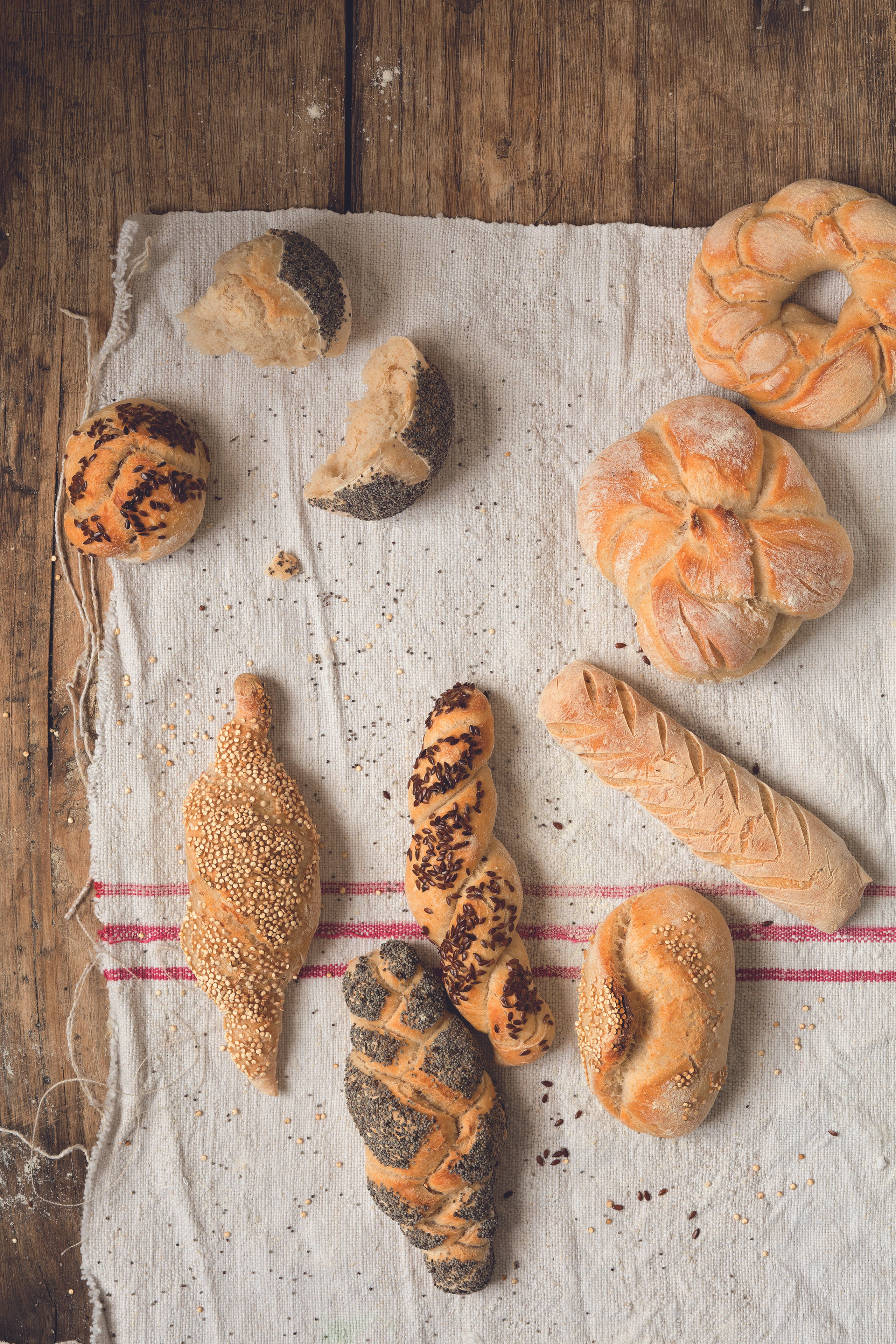 Weißgebäck mit Grieß