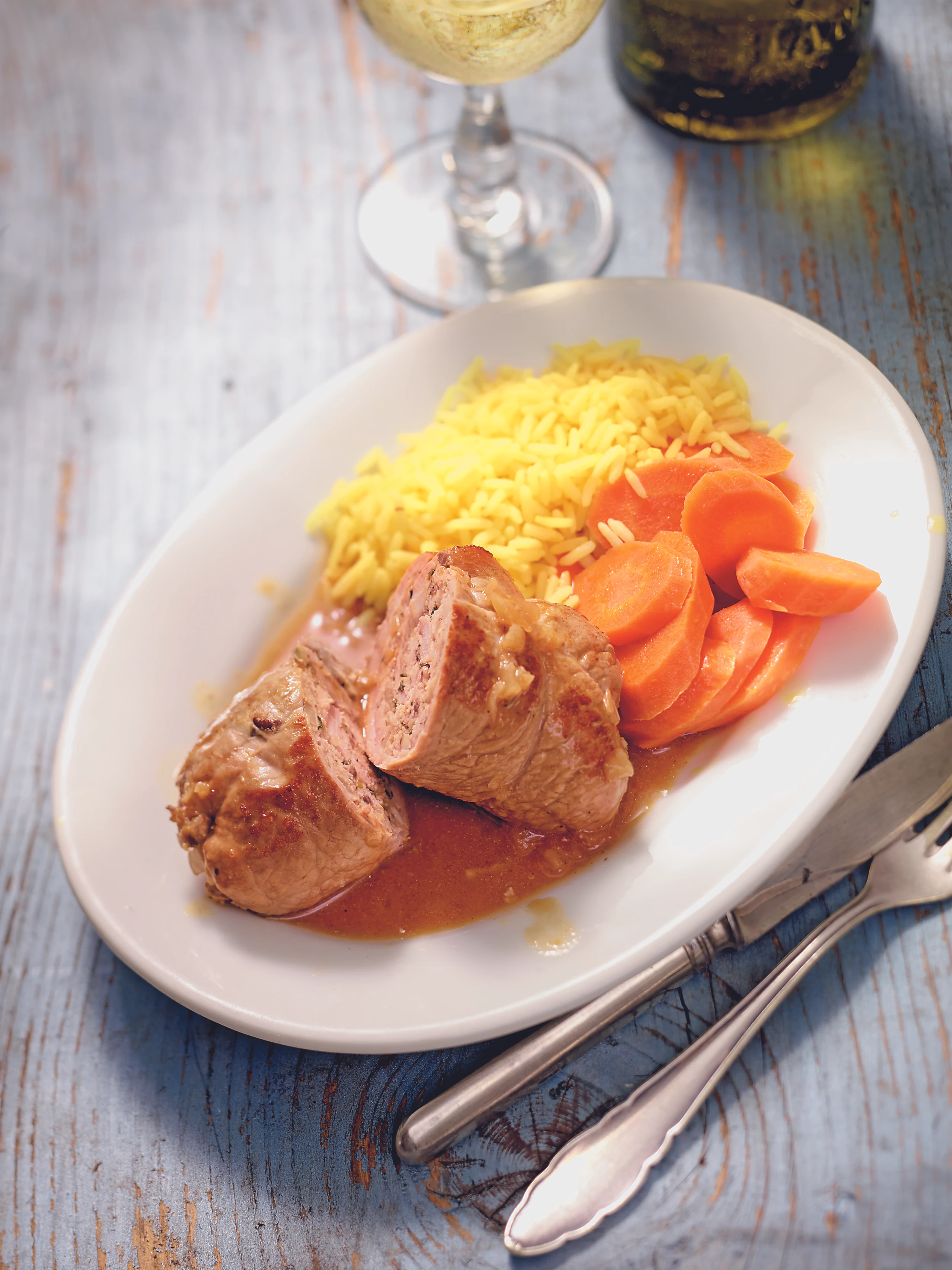 Kalbsroulade mit Champignonfülle