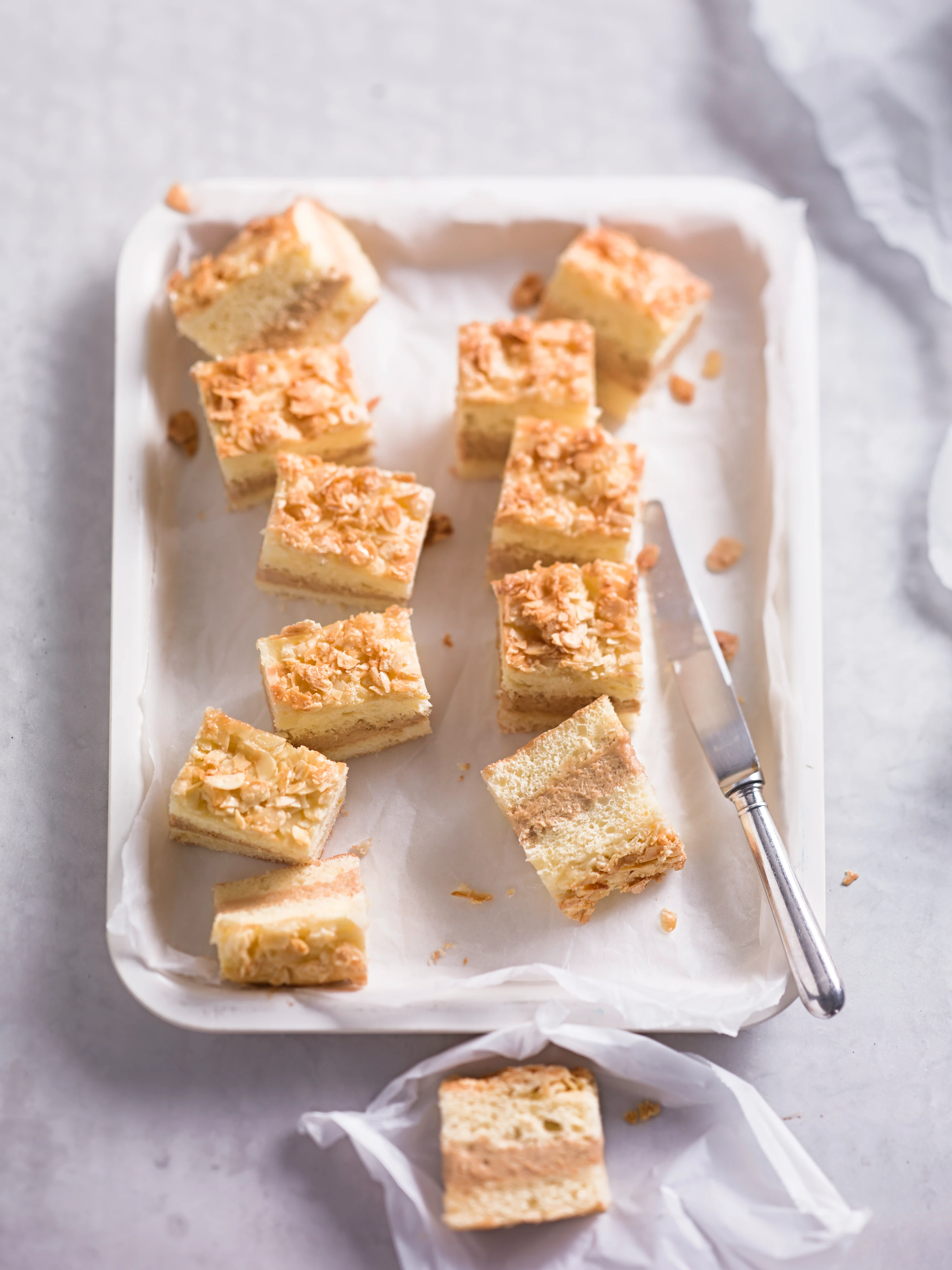 Briocheschnitte mit Nougatcreme