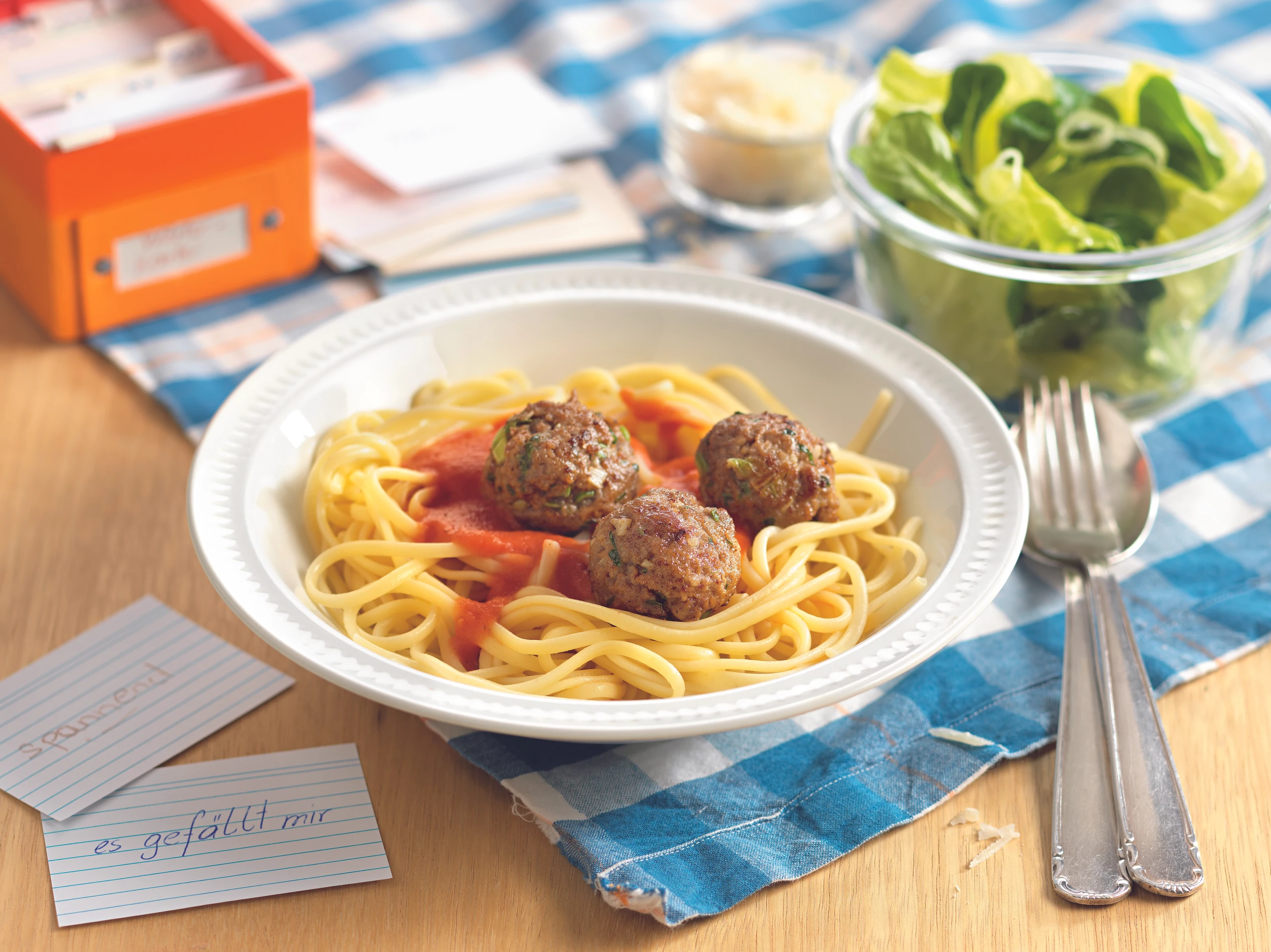 Fleischbällchen mit Karotten-Paradeissauce