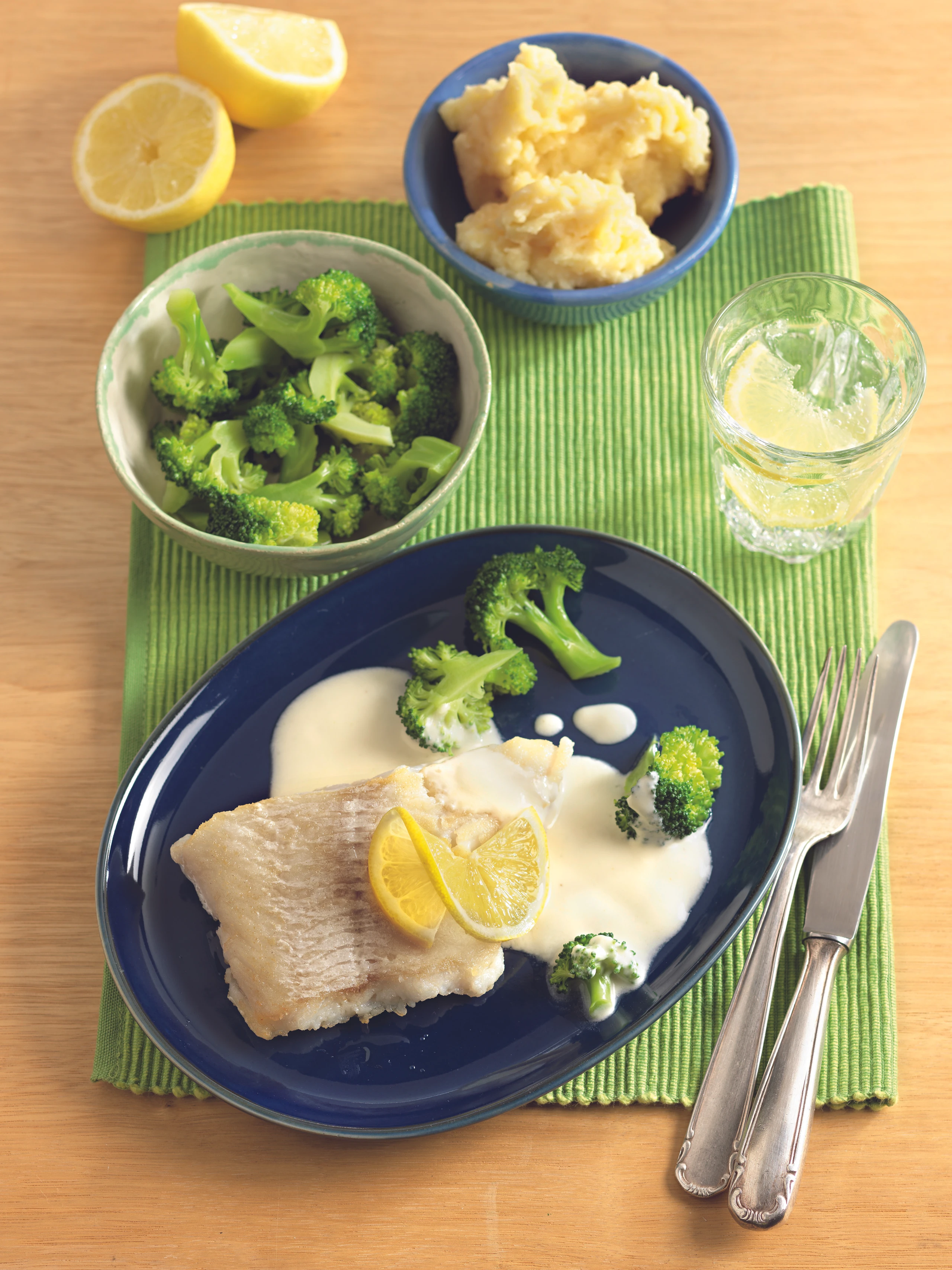 Zitronenfisch mit Erdäpfelstampf