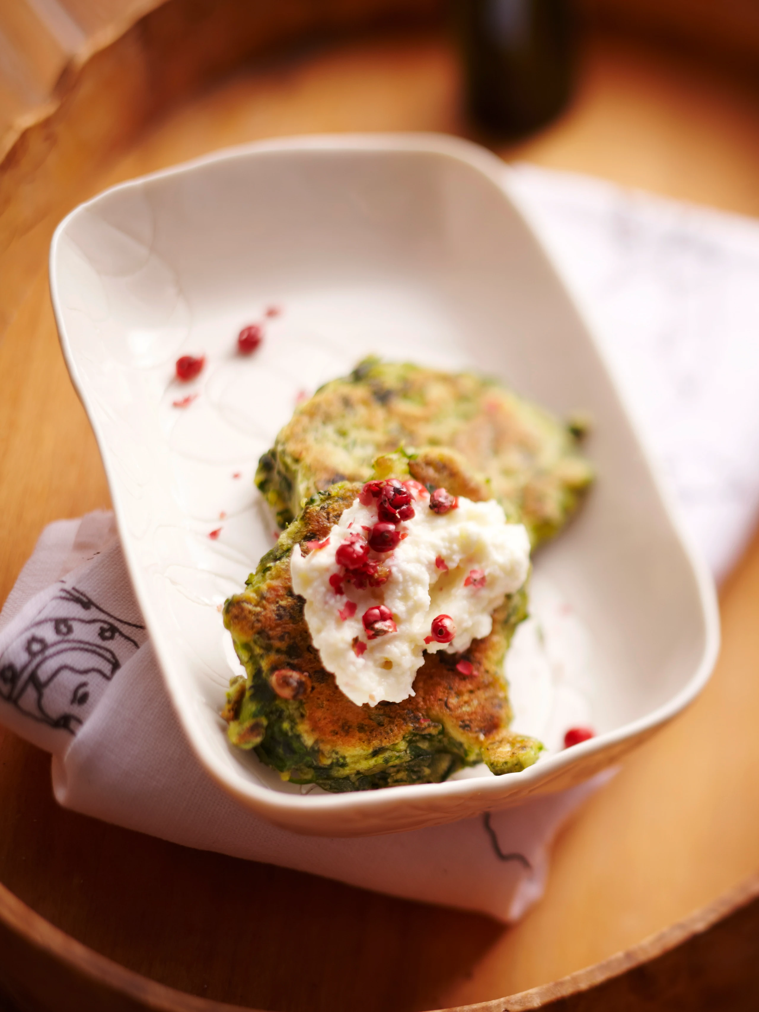 Spinattaler mit Frischkäse