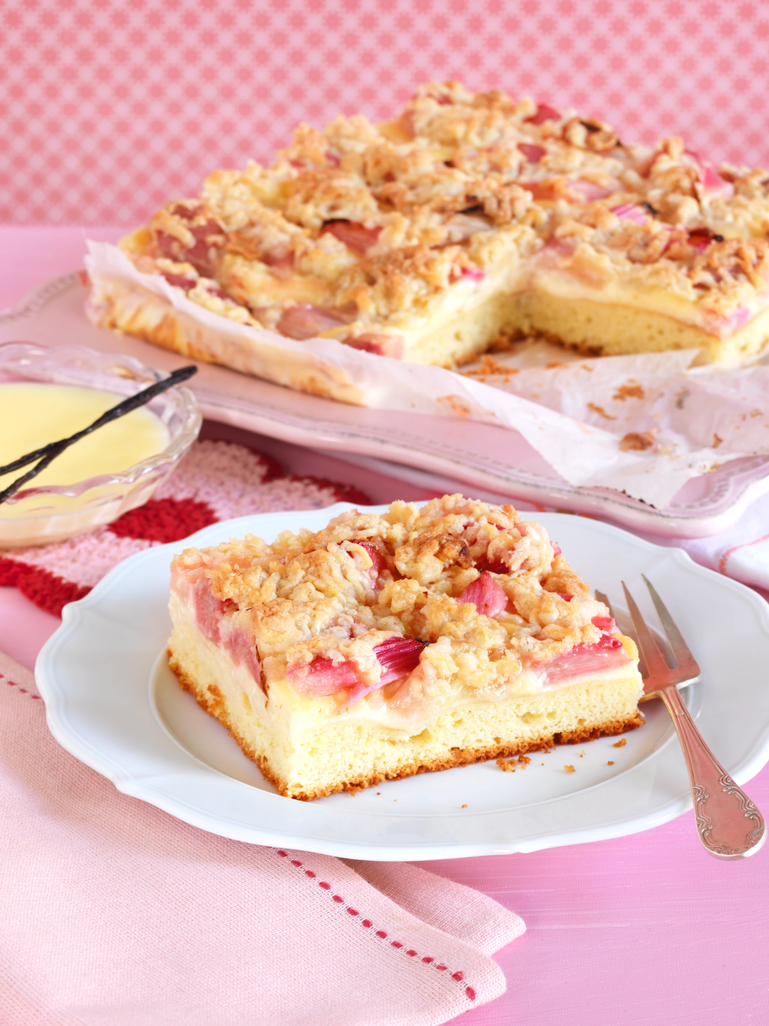 Rhabarberkuchen mit Streusel