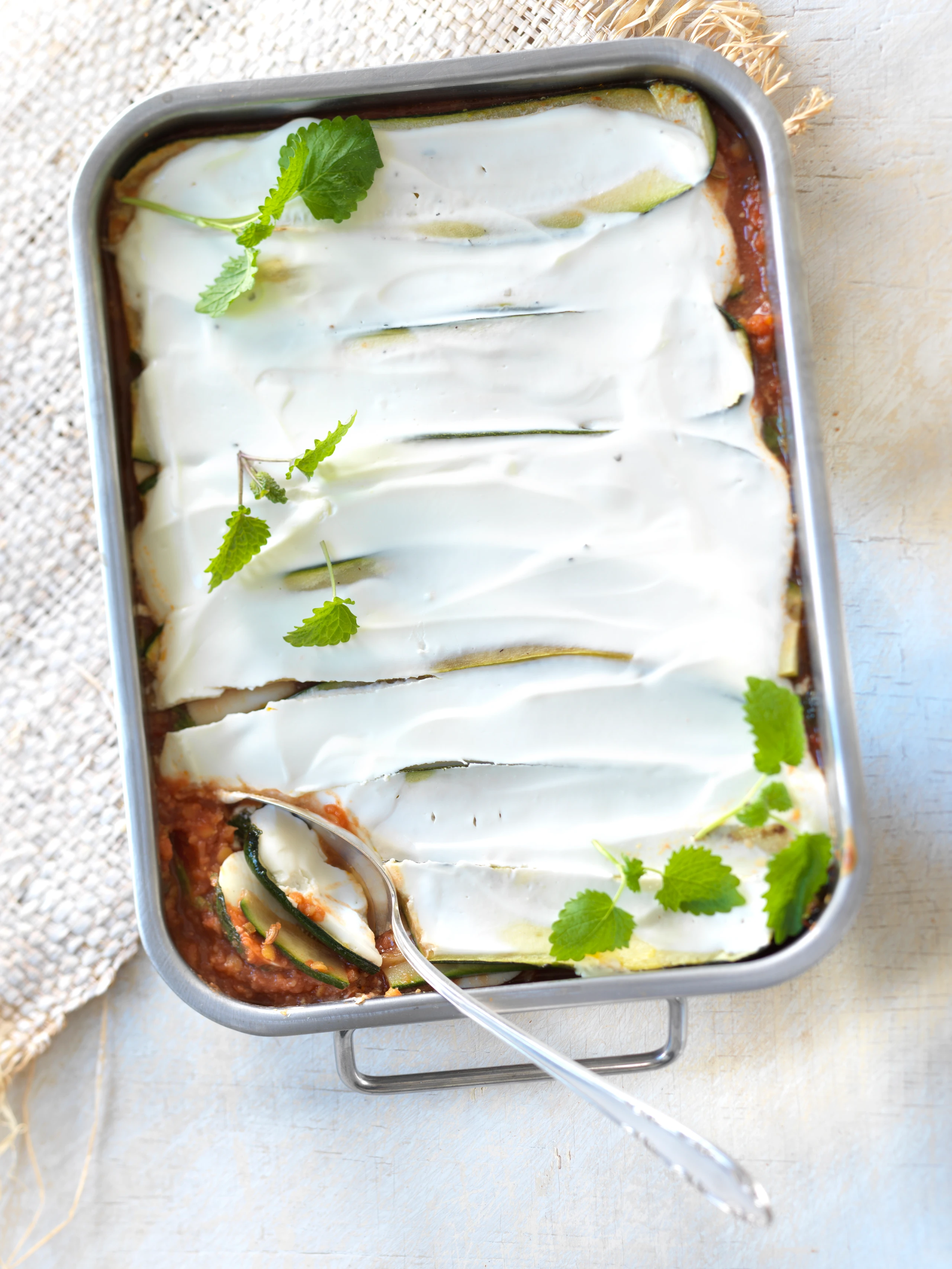 Zucchini-Linsen-Moussaka