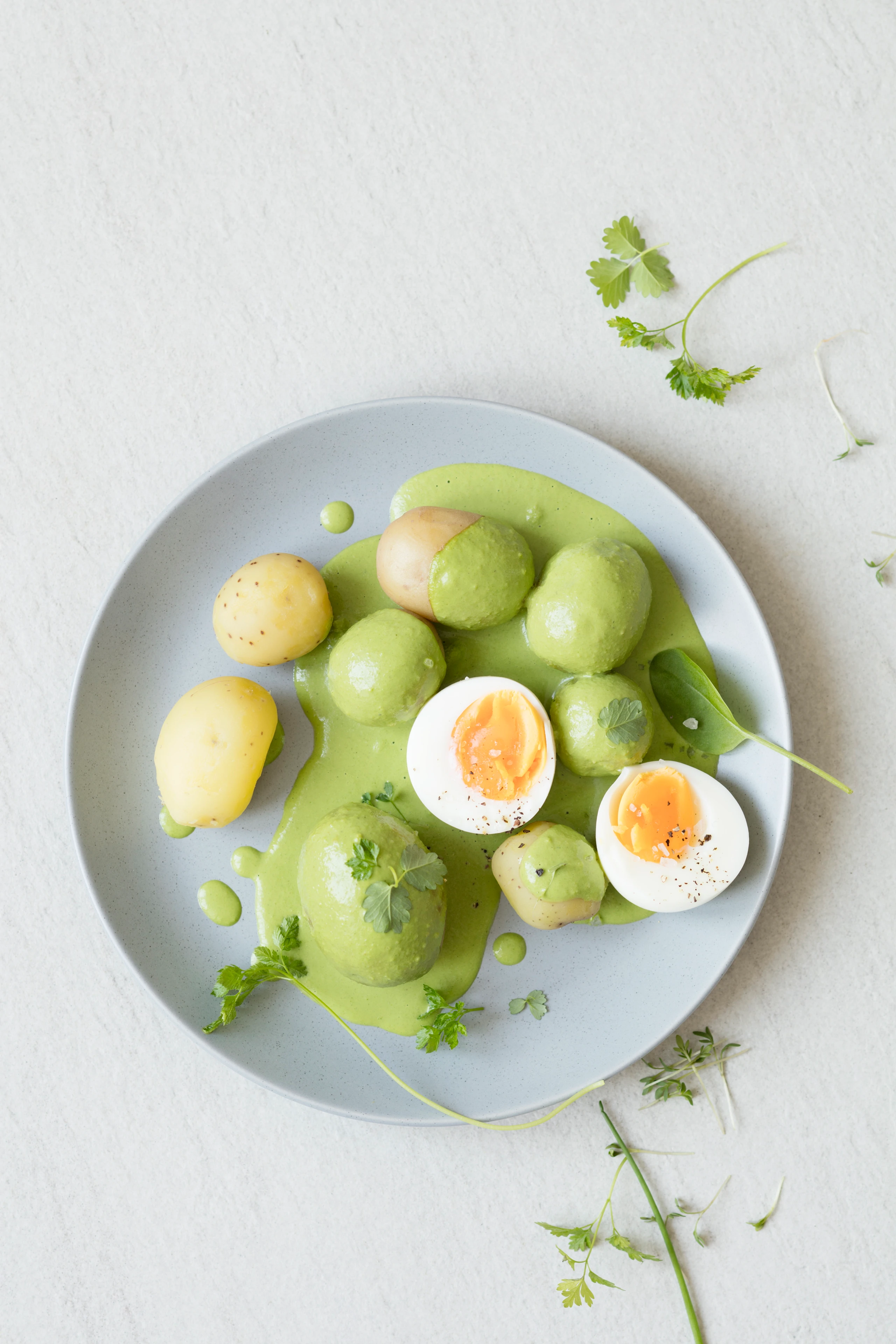 Frankfurter Grüne Sauce mit Erdäpfeln