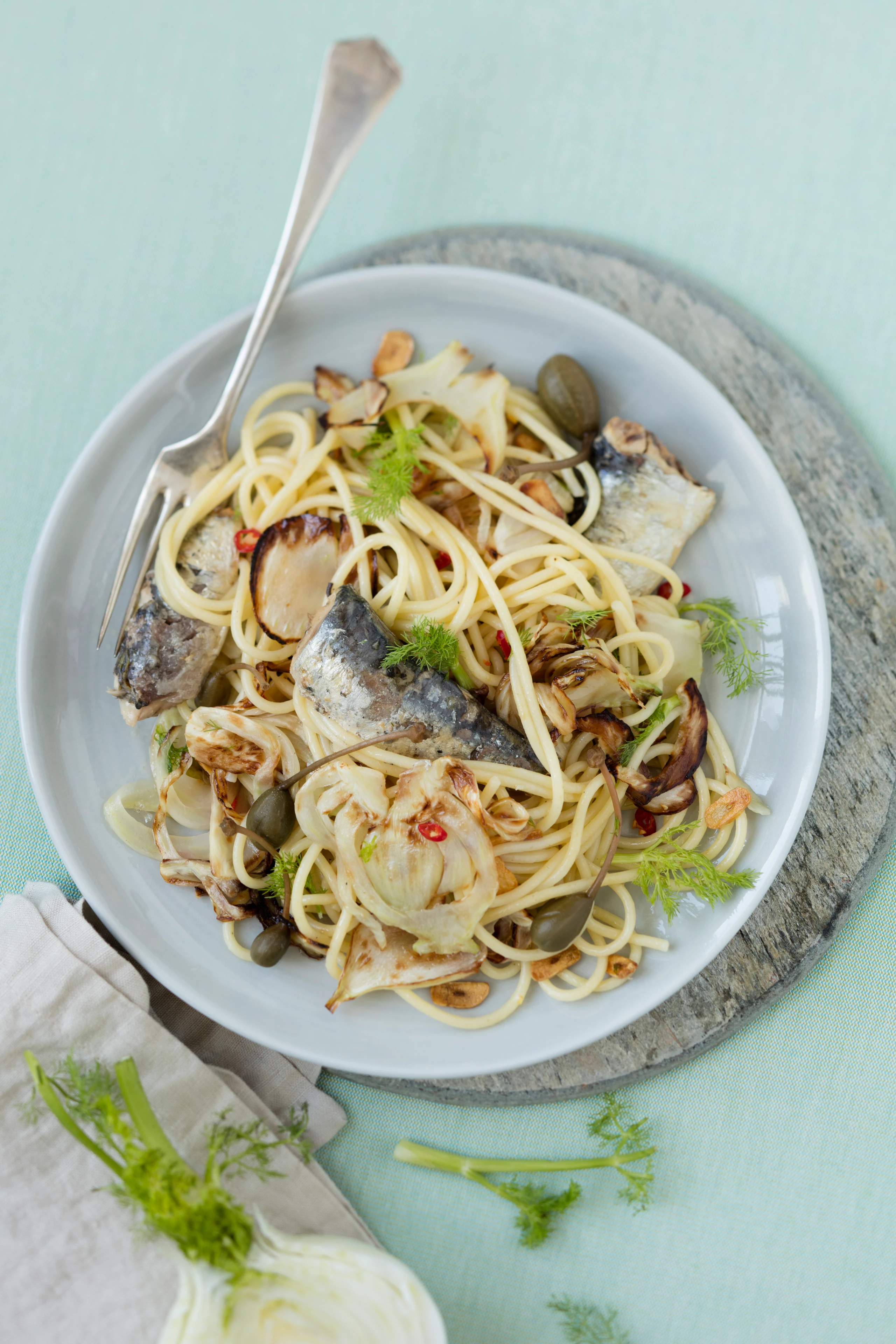 Spaghetti mit Sardinen und Fenchel
