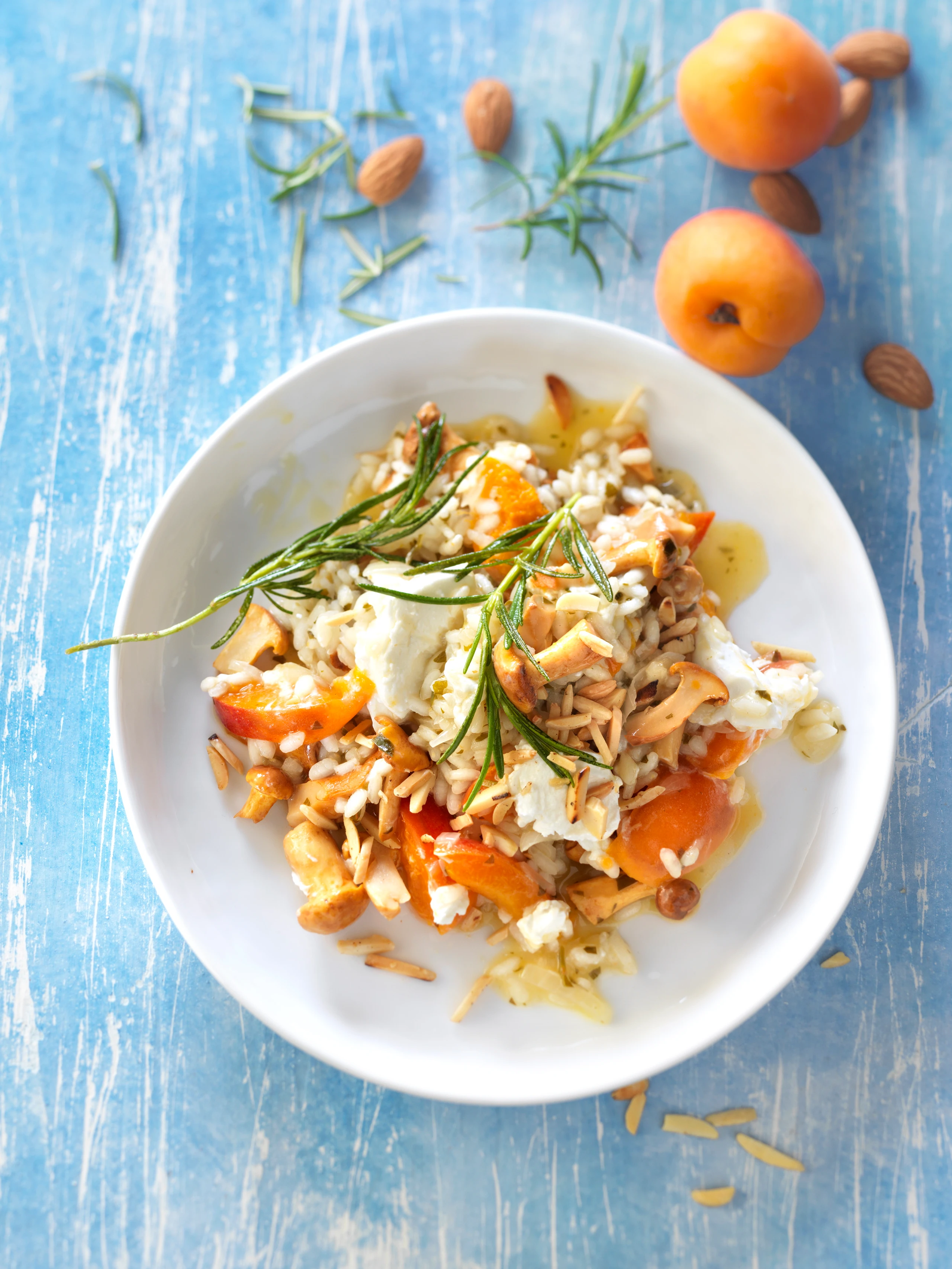 Eierschwammerl-Risotto mit Marillen