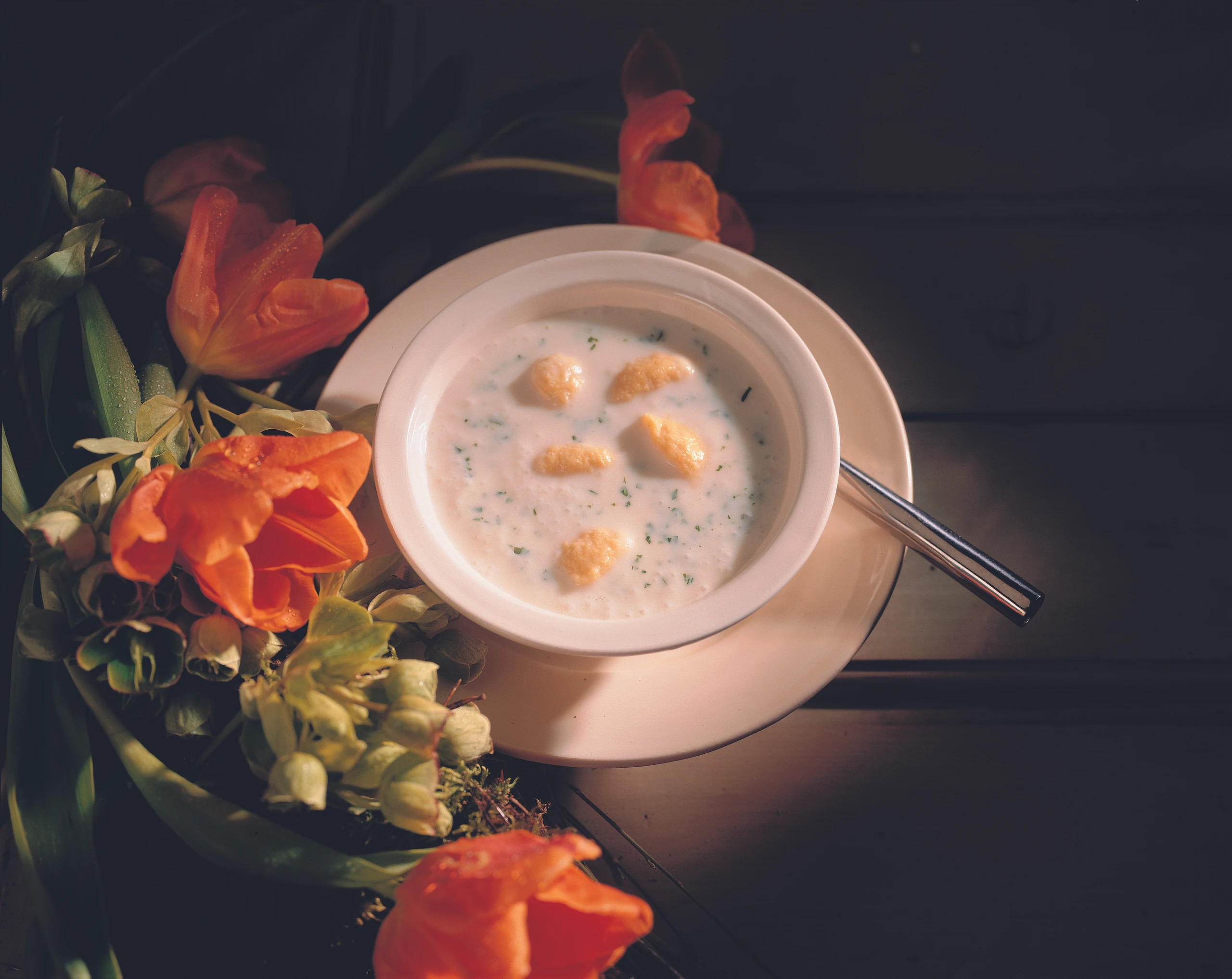 Selleriesuppe mit Karottennockerln