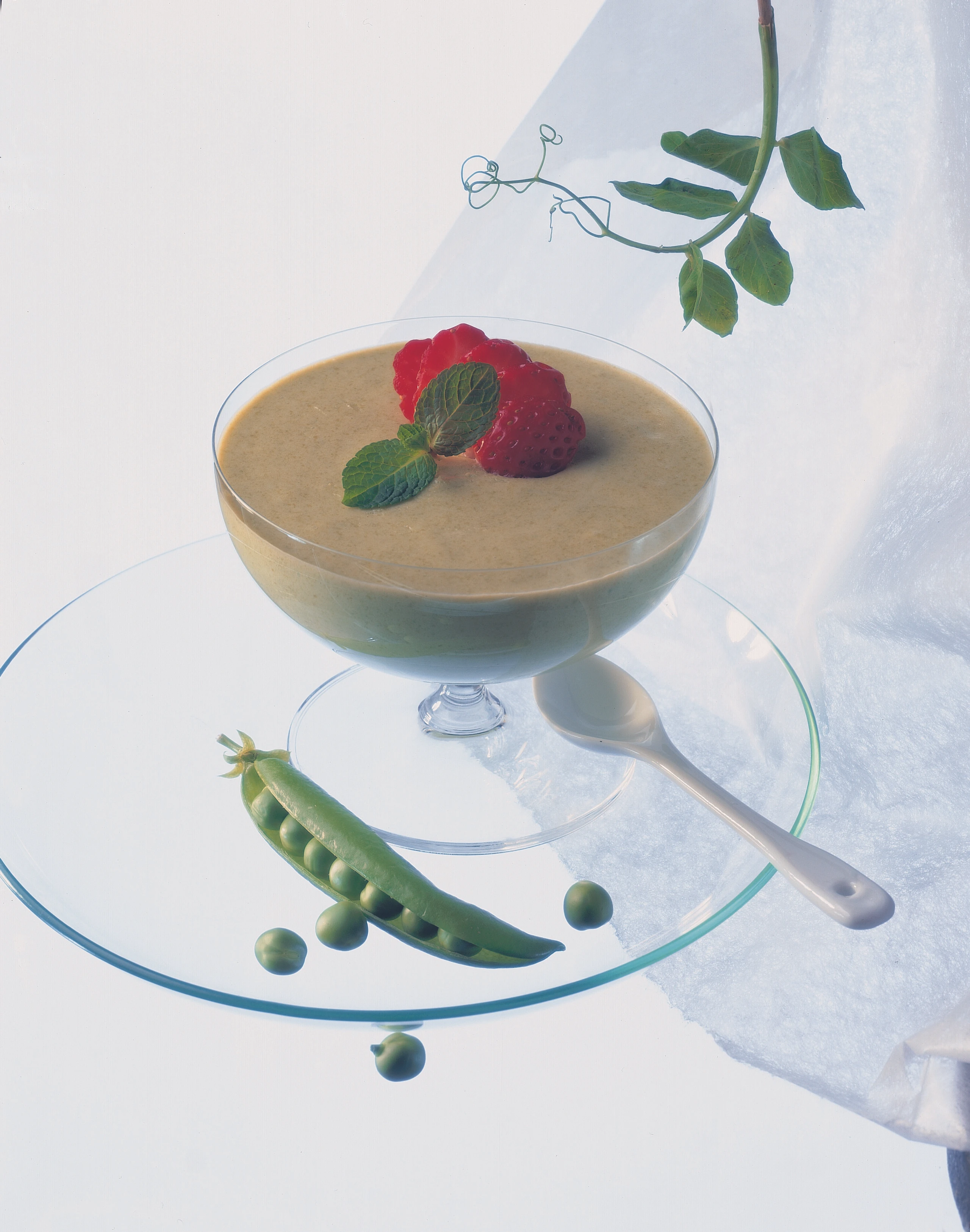 Süßes Erbsenmousse