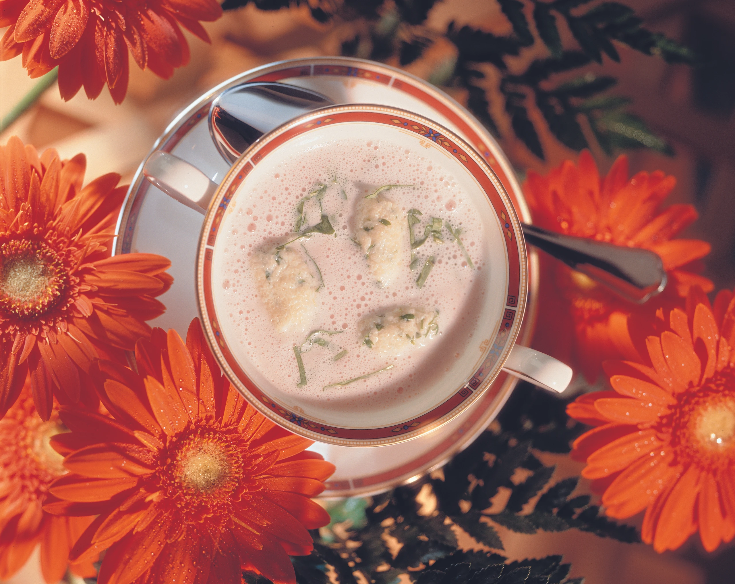 Radieschensuppe mit Kressenockerln