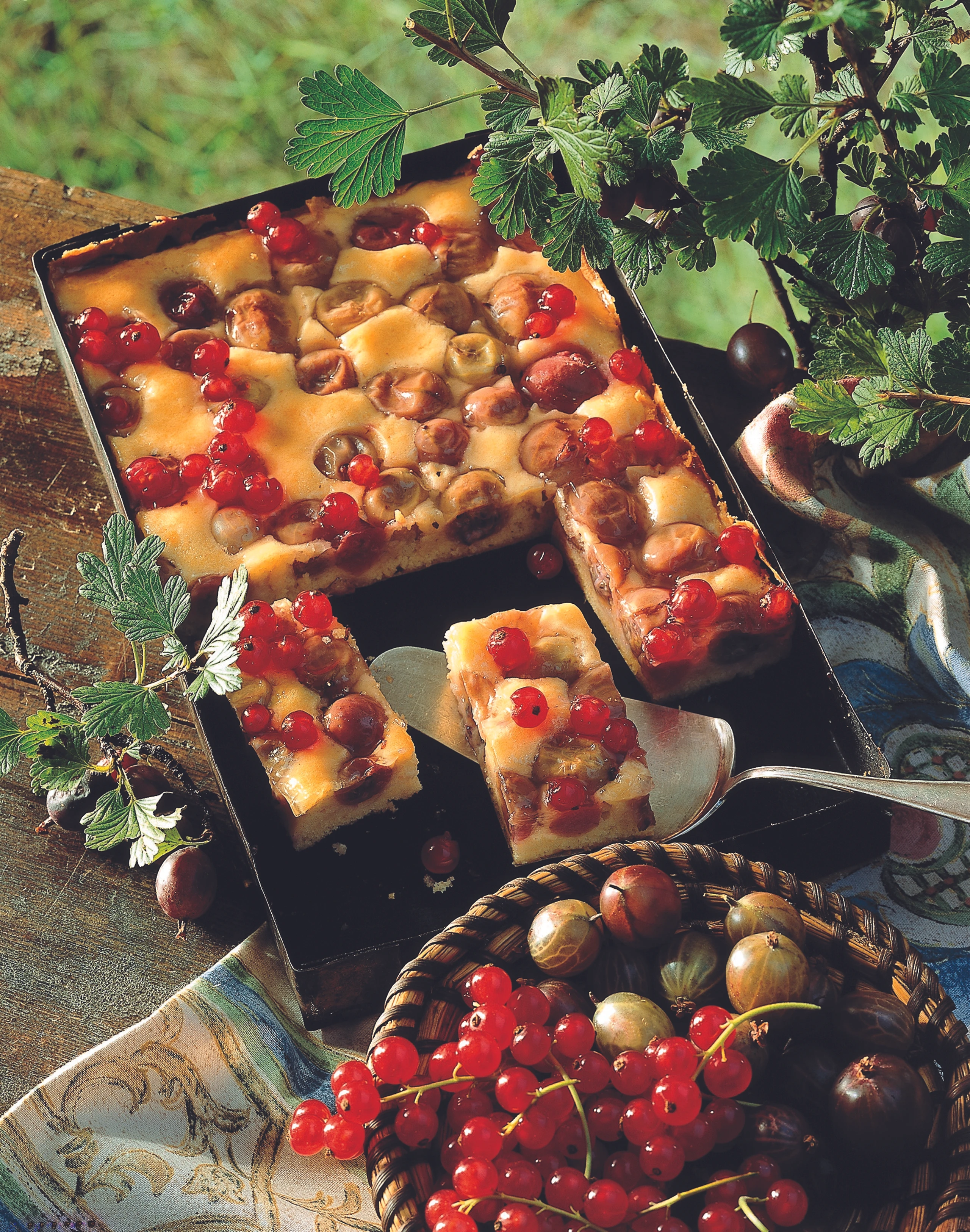 Stachelbeerkuchen mit Ribiseln