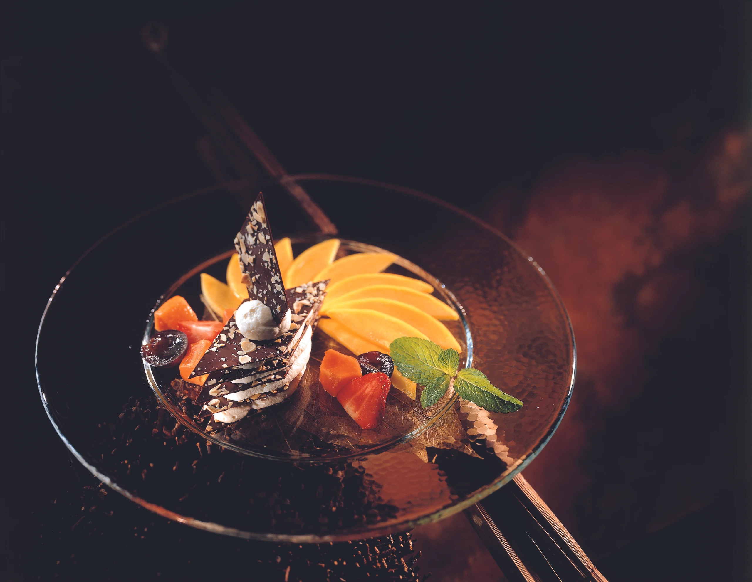 Schokolade-Mandeltürmchen mit Mascarponecreme