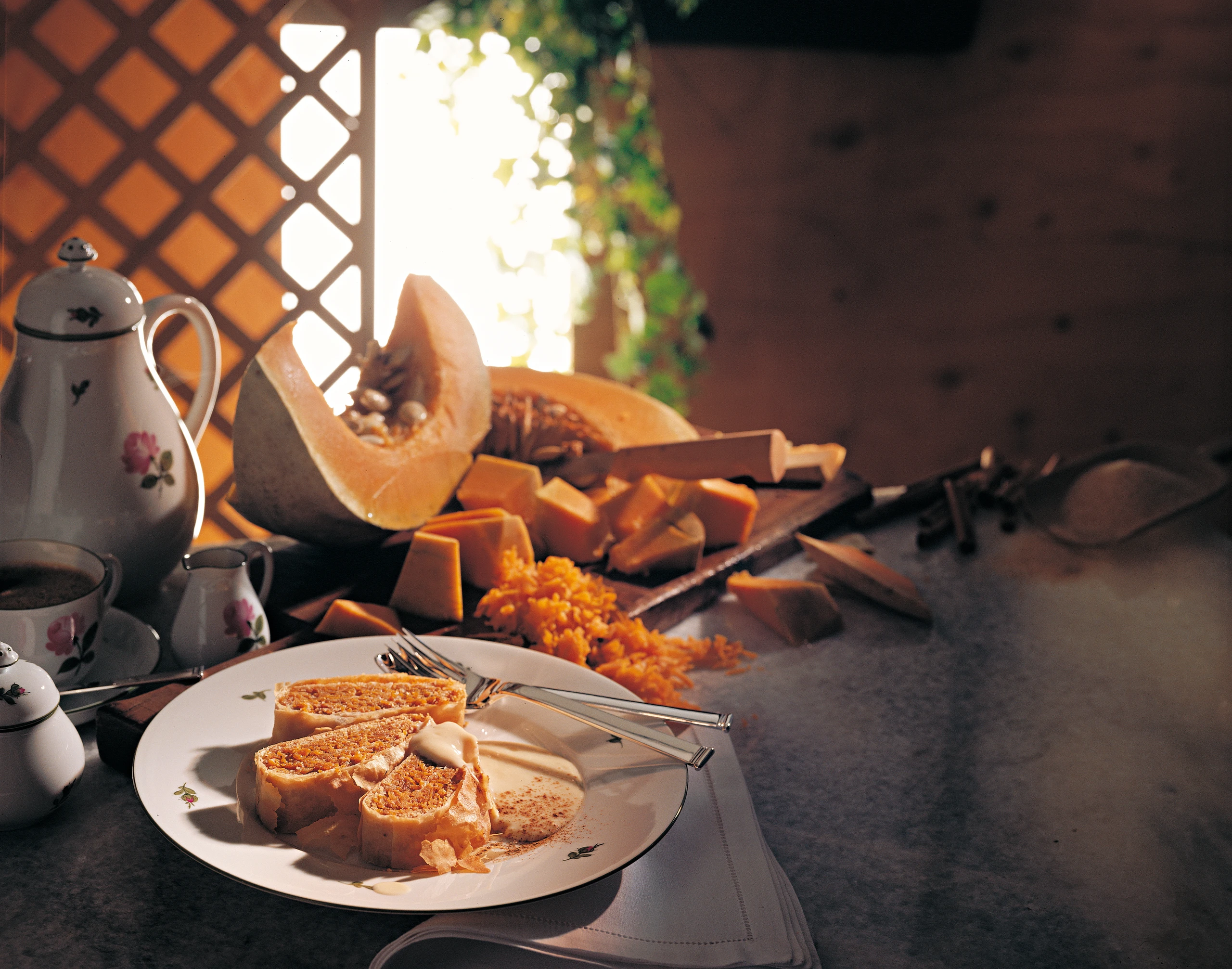 Süßer Kürbisstrudel