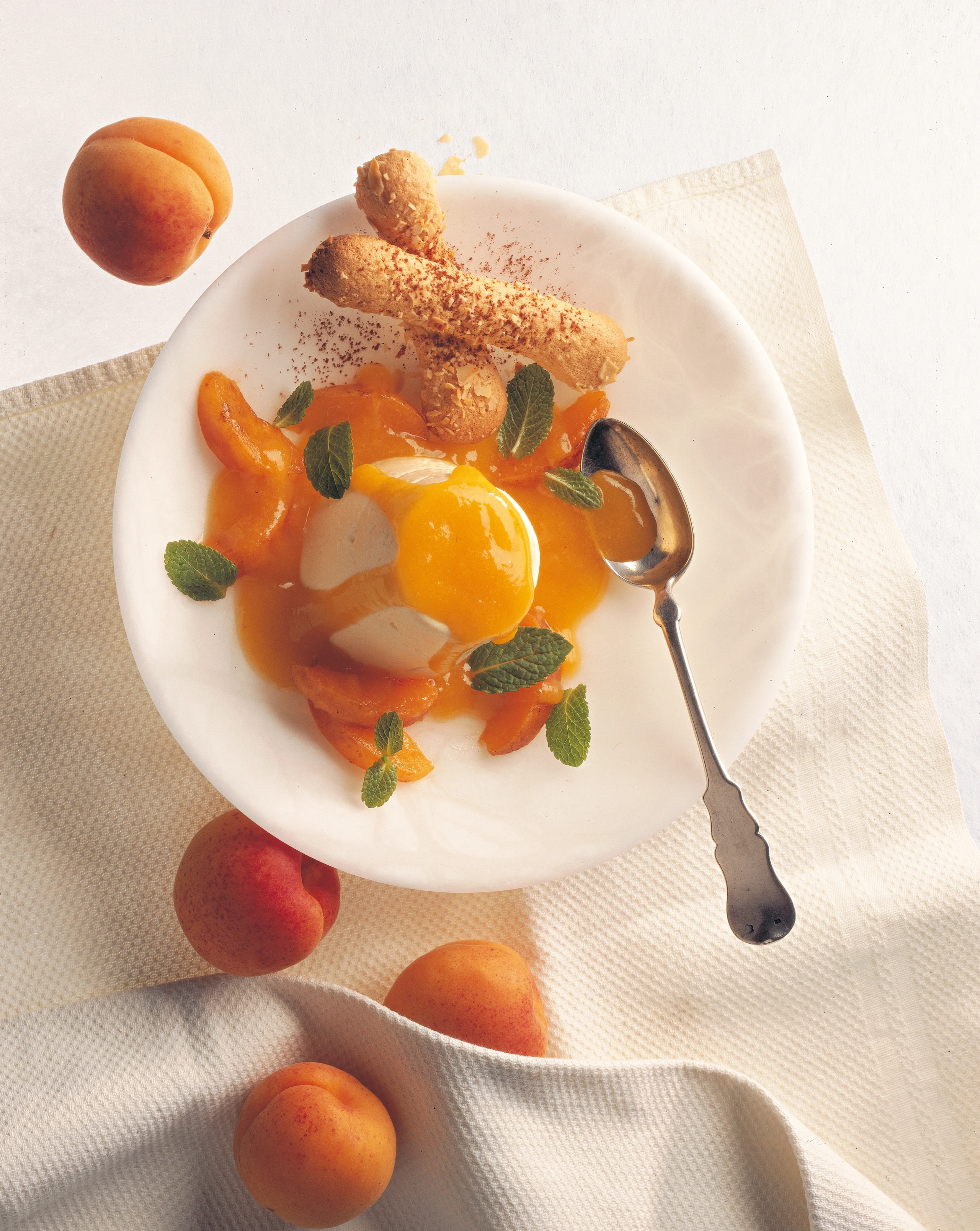 Mascarponecreme mit Marillensauce