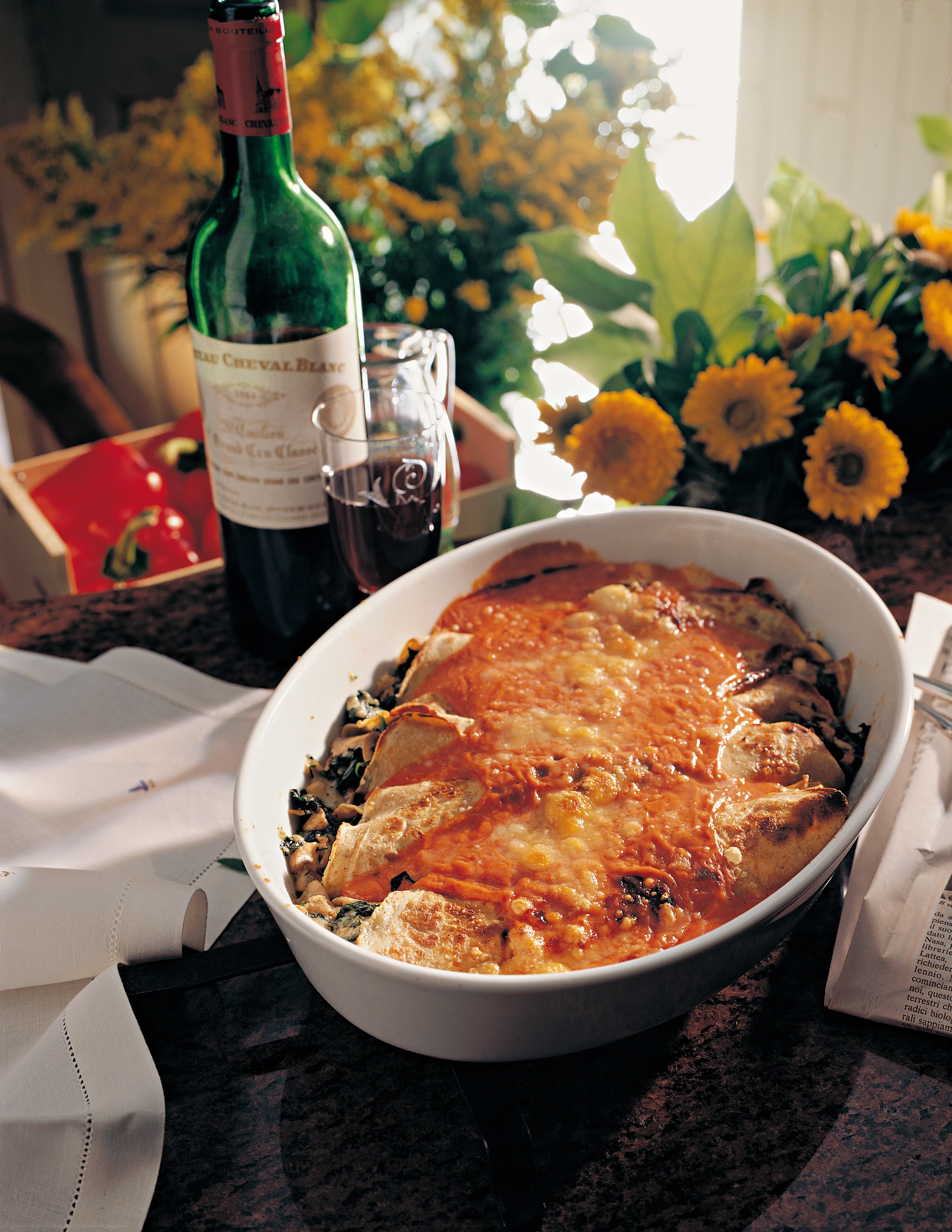 Pikante Vollkorn-Palatschinken mit Gemüsefülle