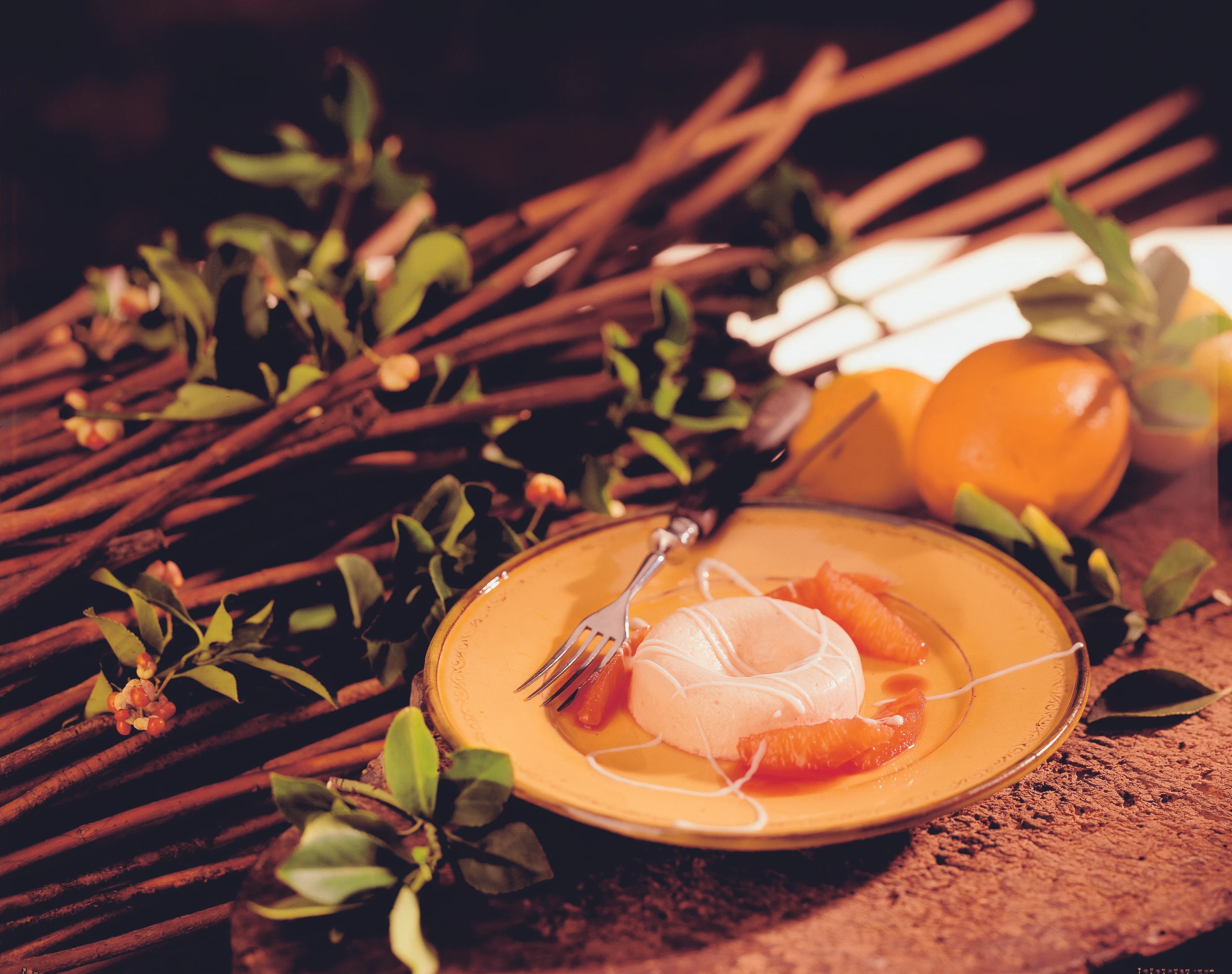 Orangencreme mit Orangensauce