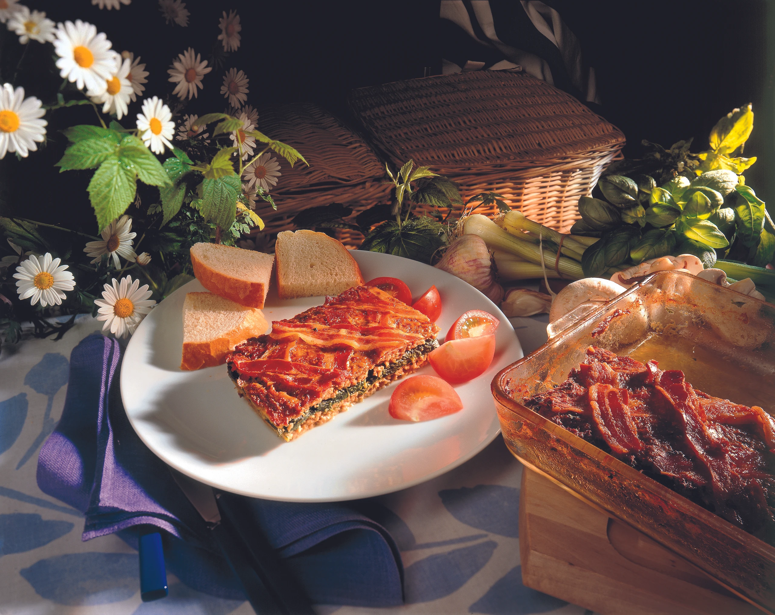 Italienischer Auflauf mit Faschiertem und Blattspinat