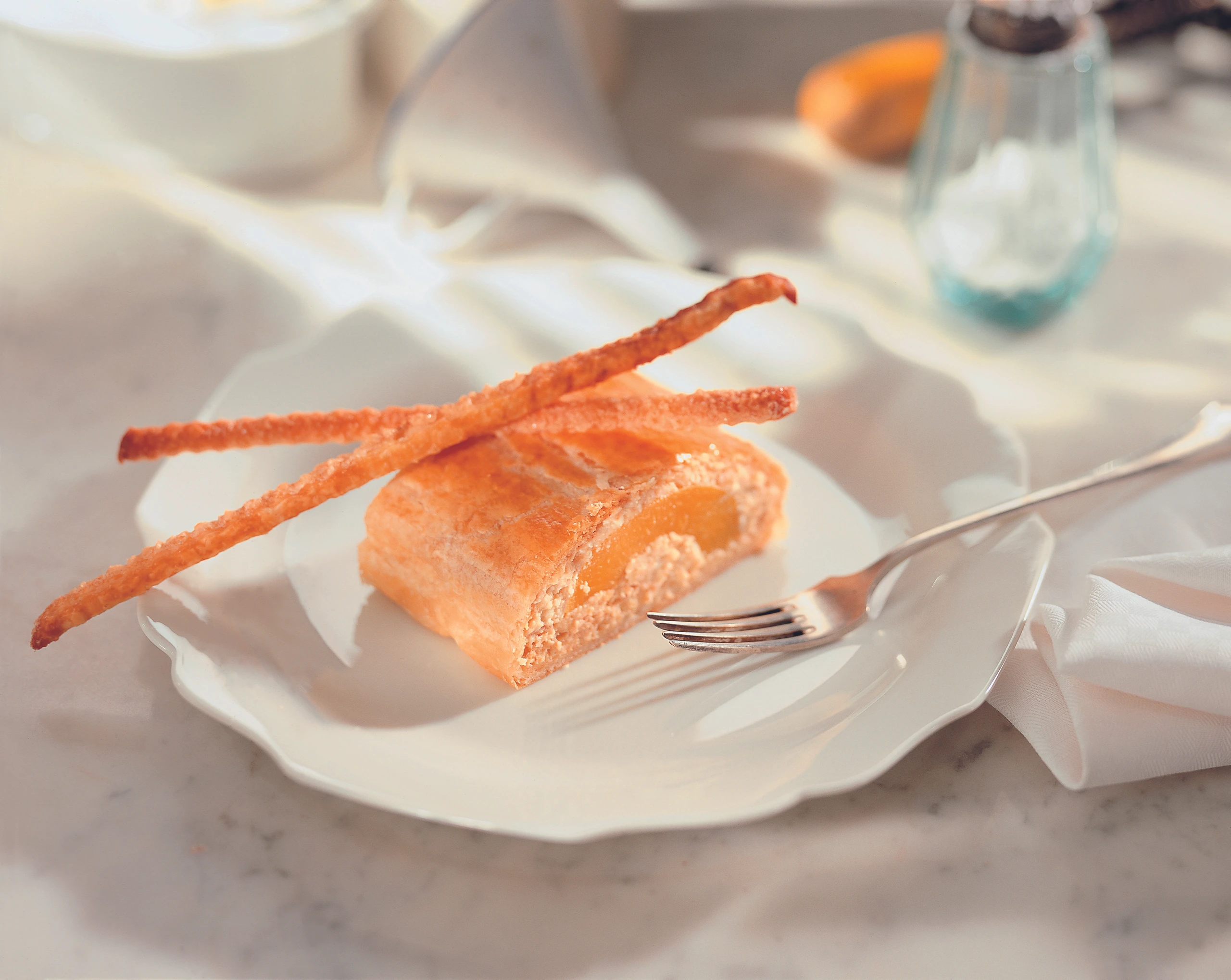 Topfen Pfirsichstrudel