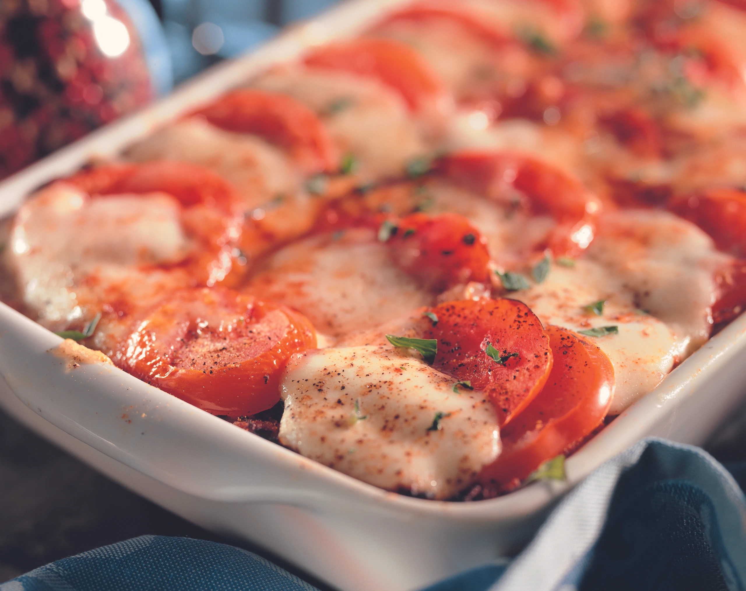 Lasagne mit Faschiertem, Paradeisern und Mozzarella