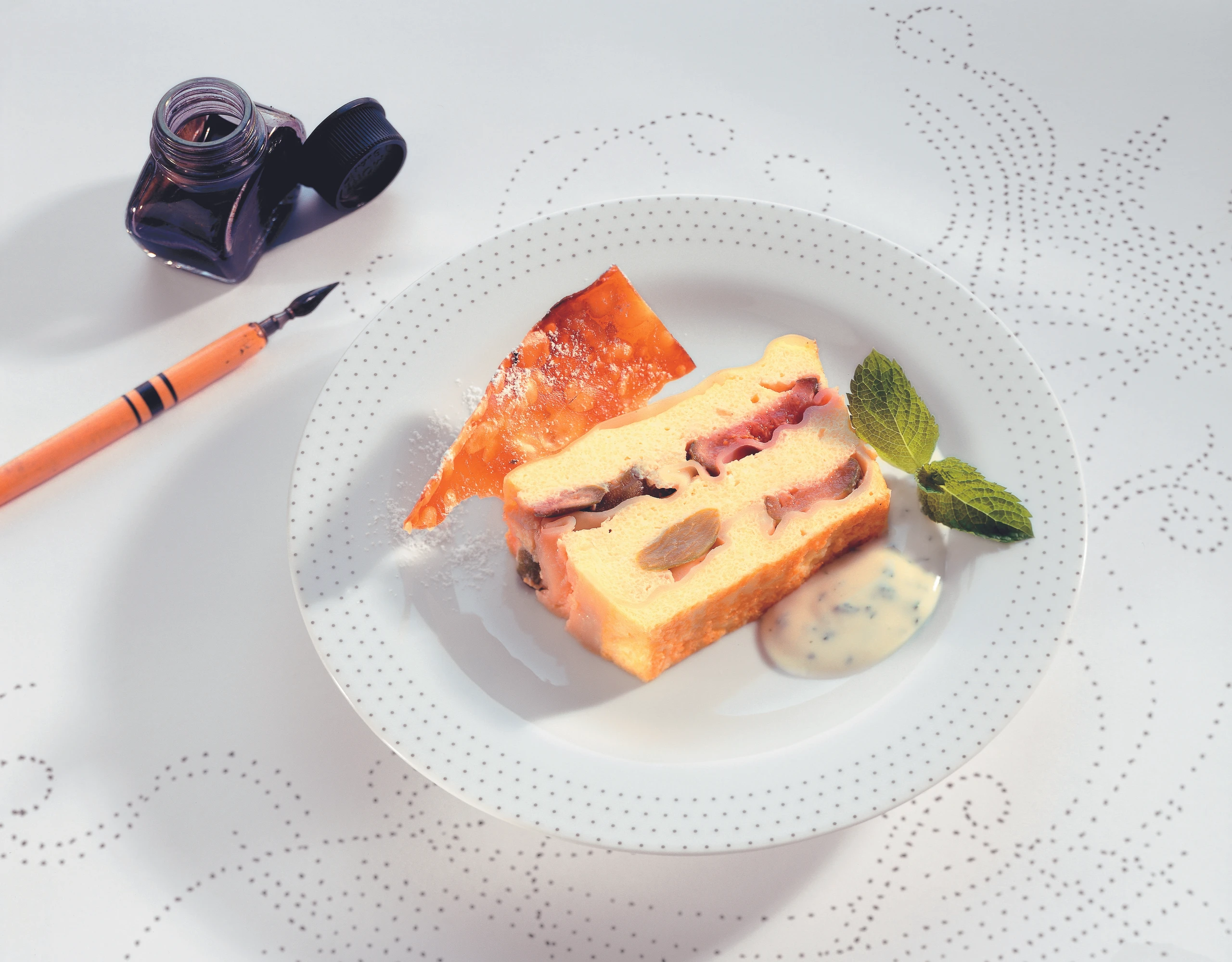 Süße Feigen-Lasagne mit Minze-Rahmsauce