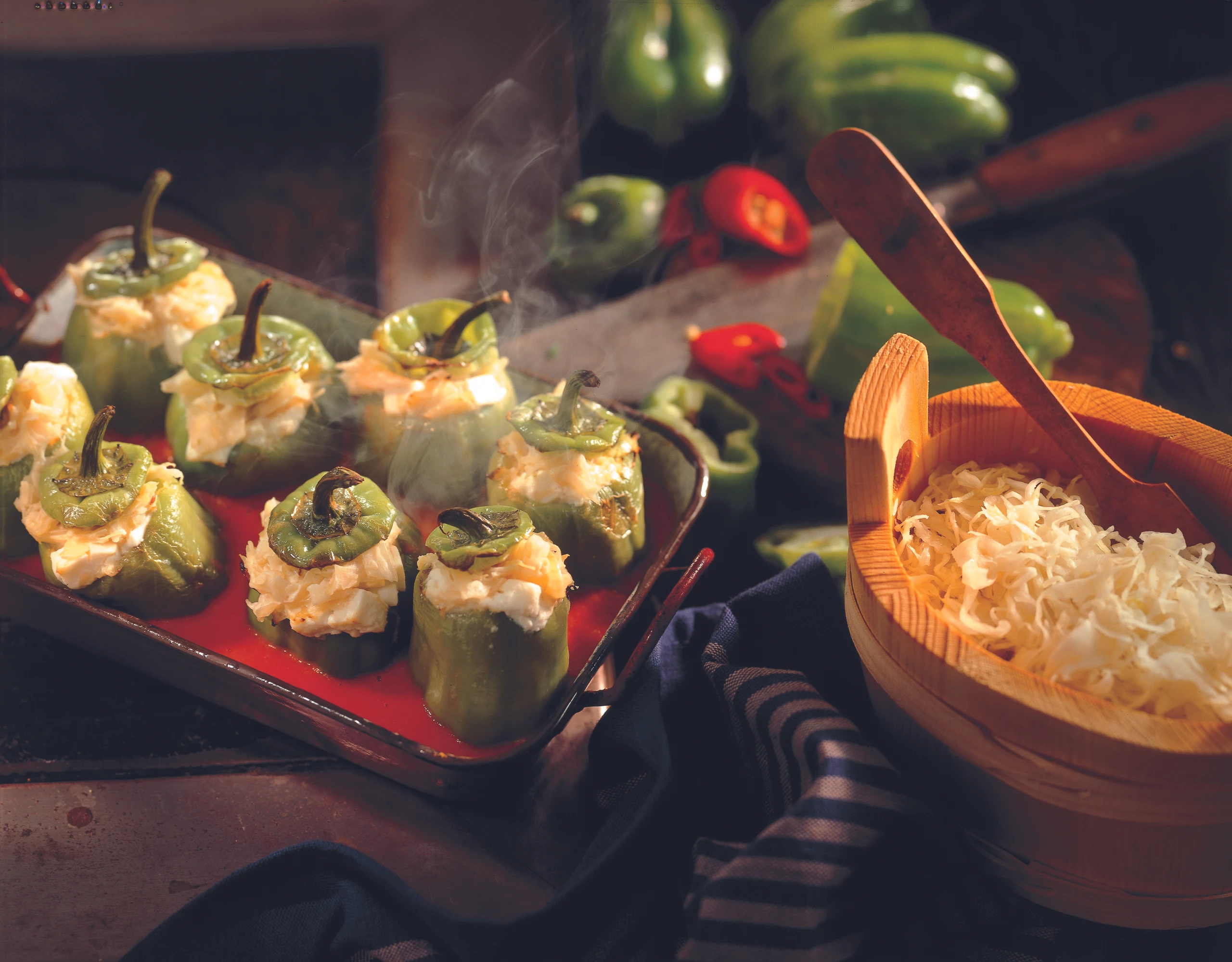 Paprika mit Sauerkrautfülle