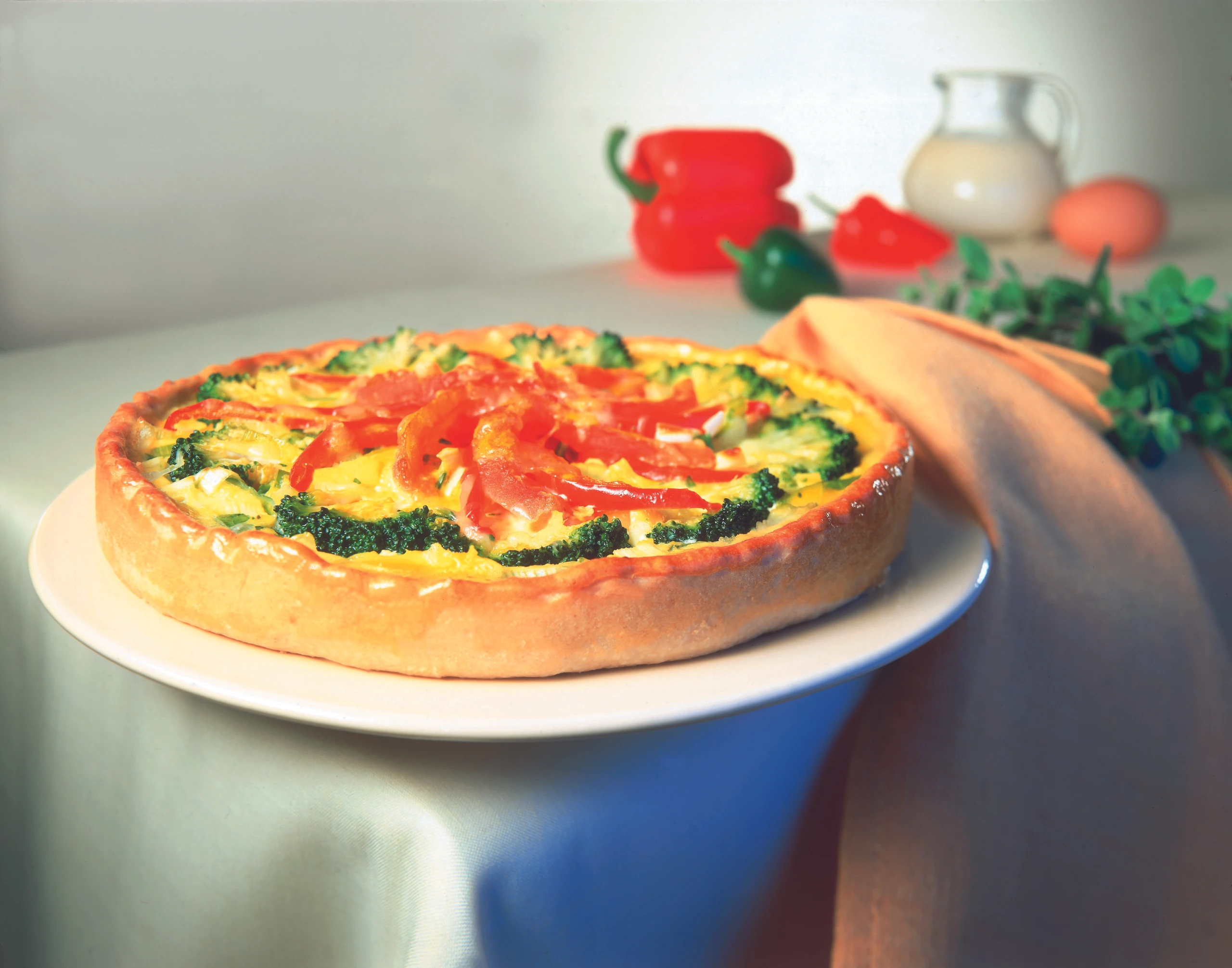 Brokkoli-Lauch-Paprika-Tarte