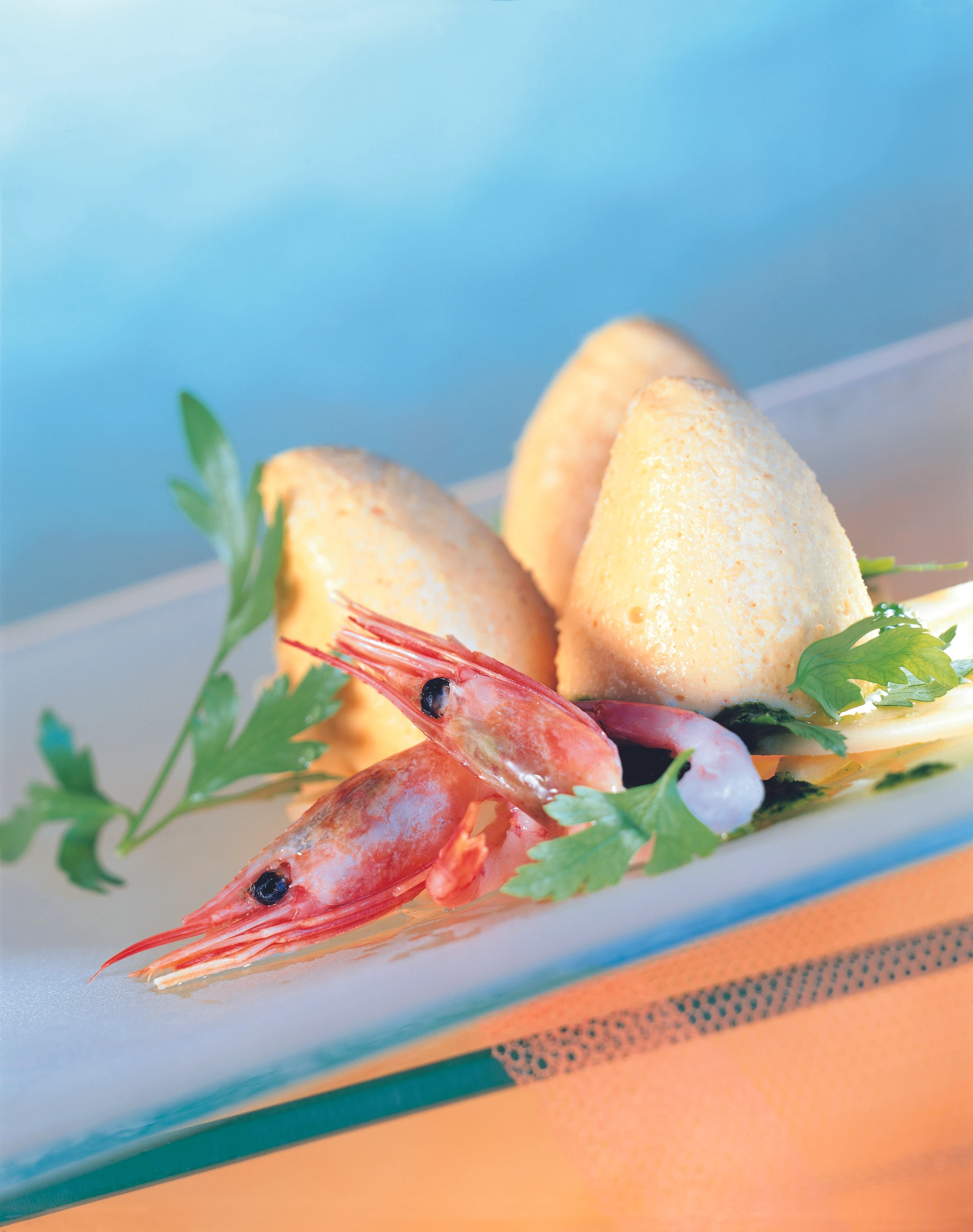 Shrimps-Mousse mit zweierlei Petersil