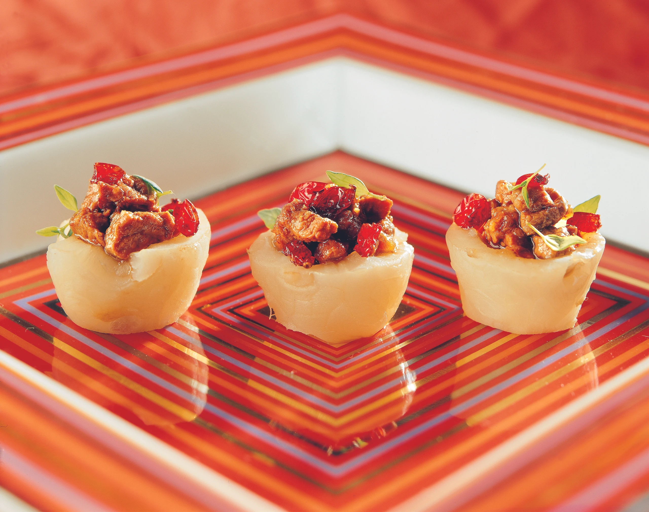 Gefüllte Topinambur mit feinem Rehragout