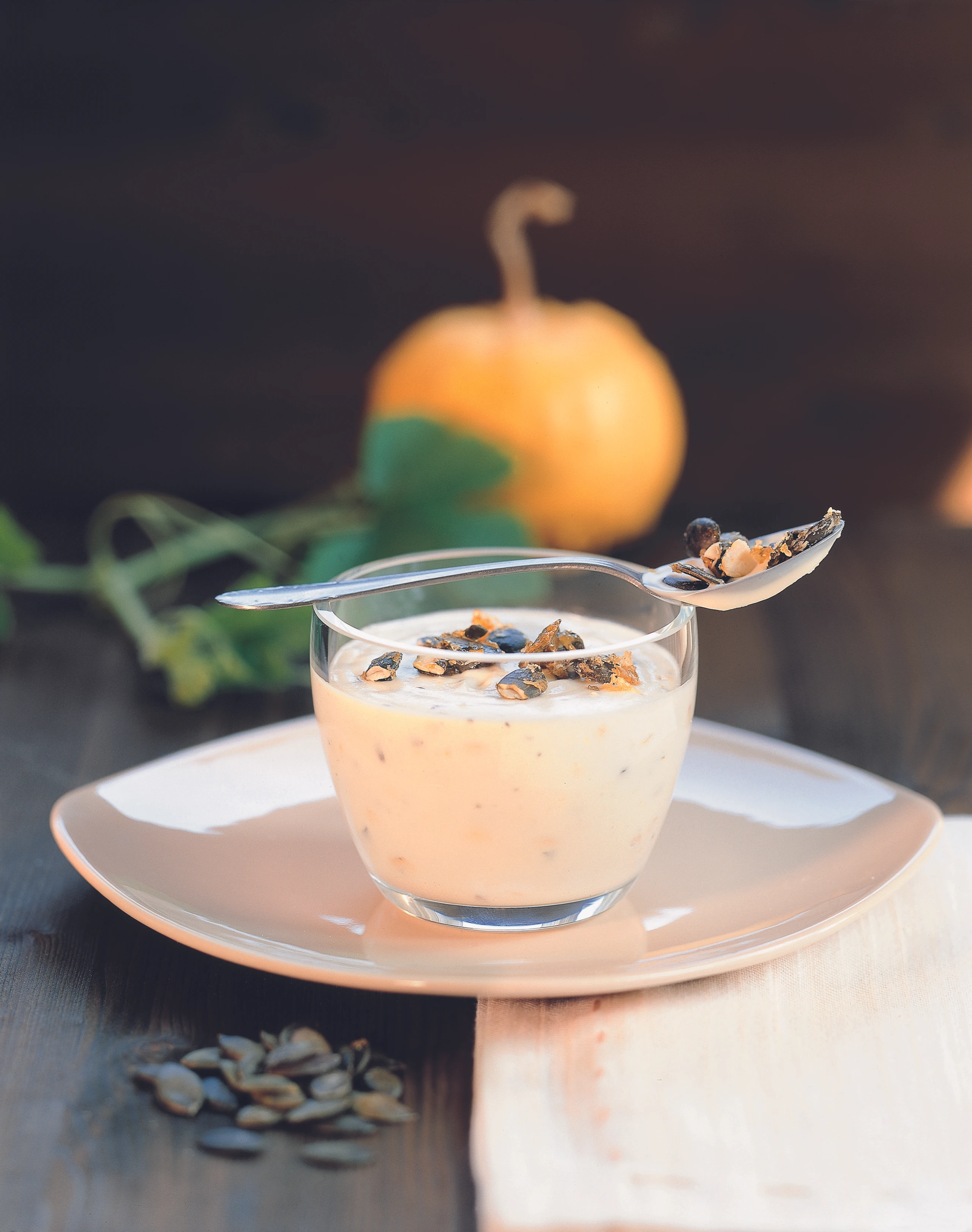 Kürbiskrokant-Schokolade-Creme