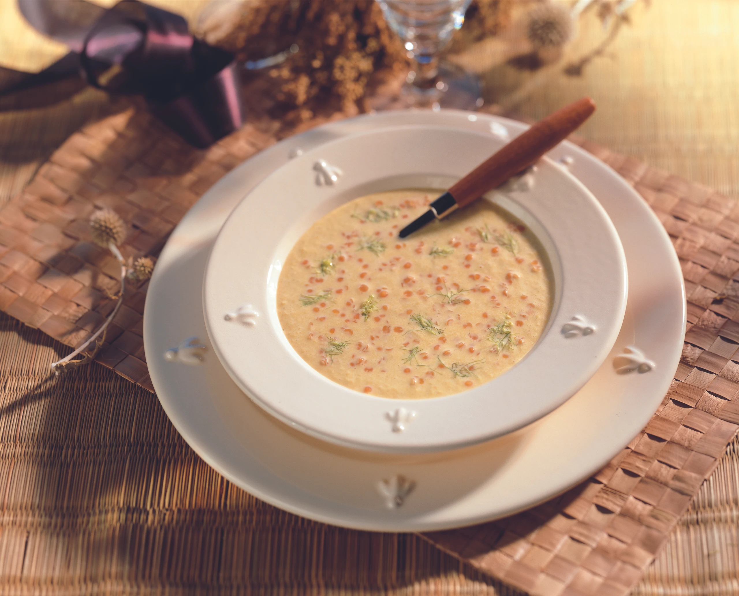 Fenchel-Safransuppe mit Roten Linsen