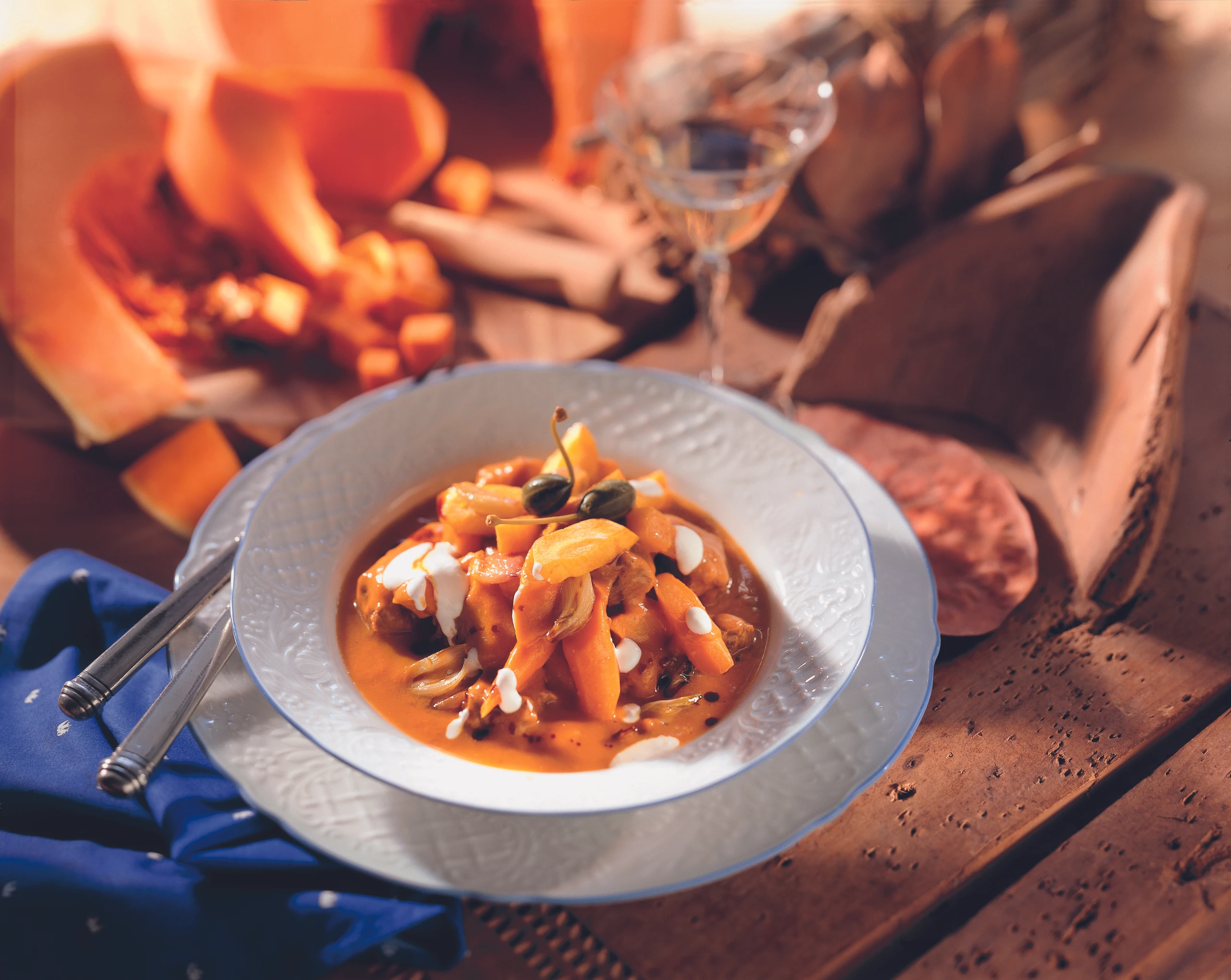 Rindsragout mit Kürbis